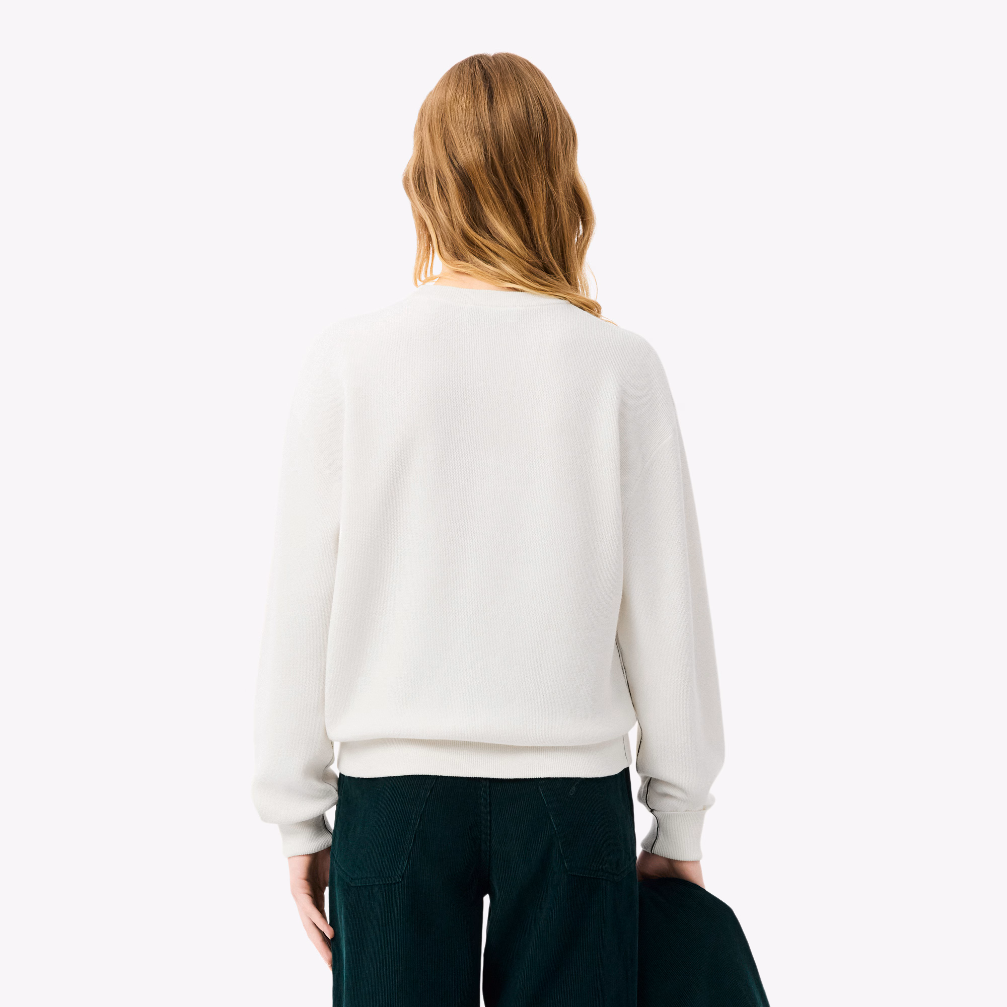 Women's Relaxed Fit Cotton Crew Neck Sweater