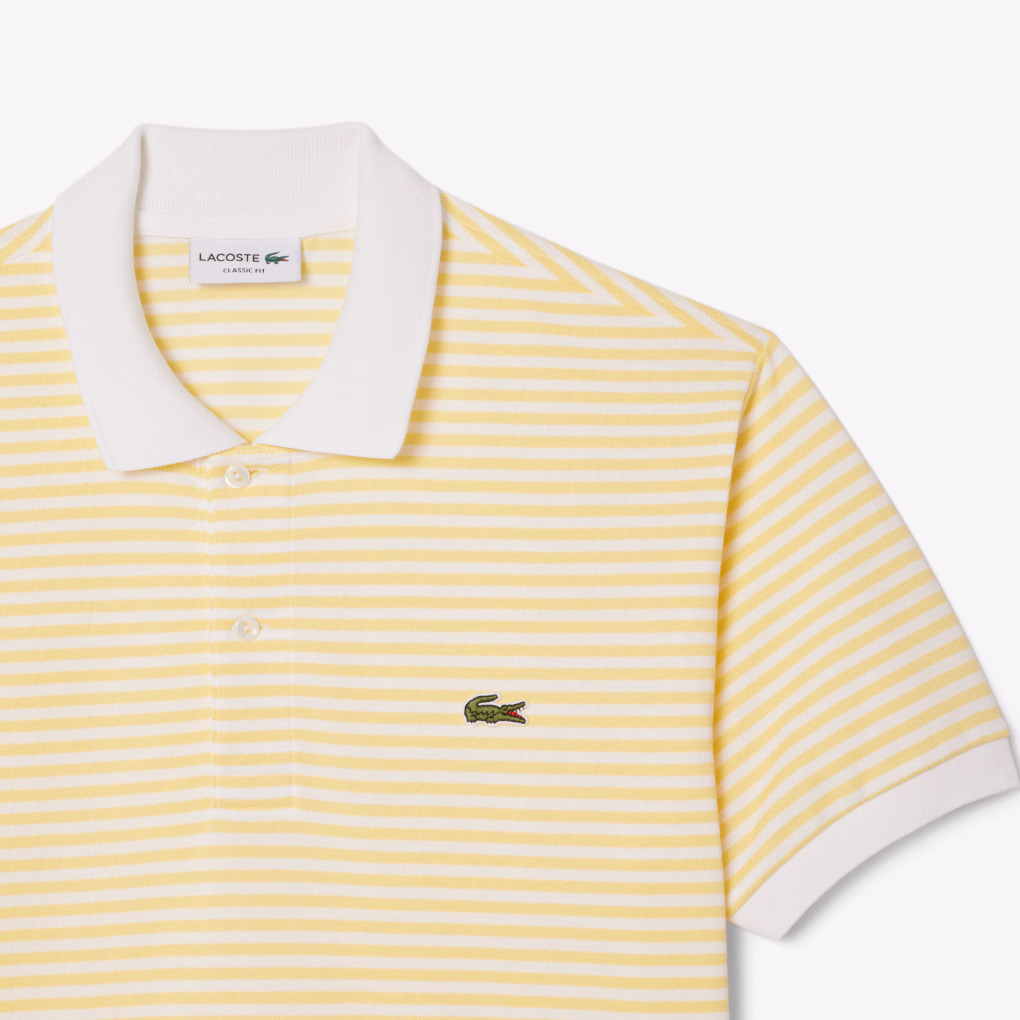 Men's Classic Fit L.12.12 Striped Petit Piqué Polo