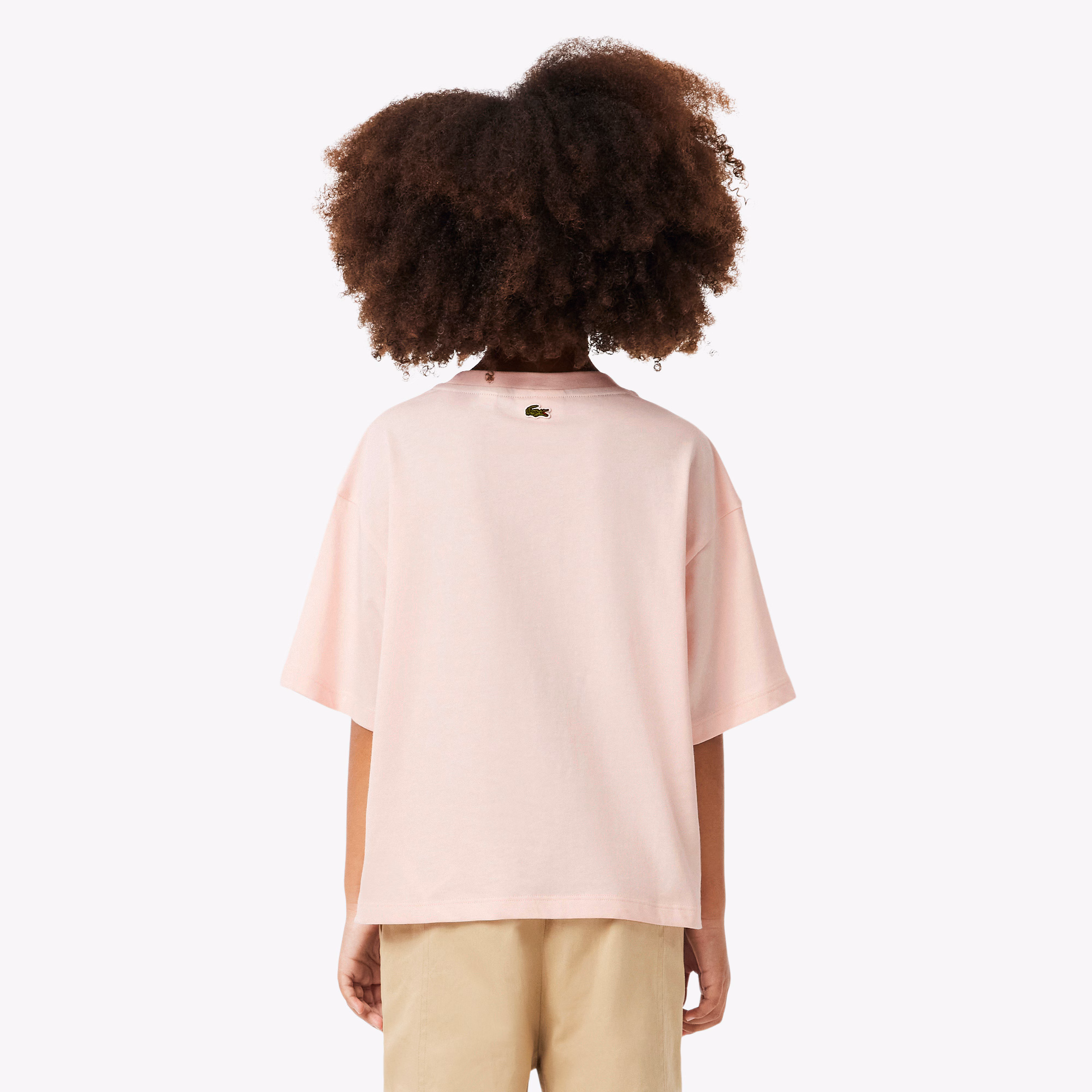 Girls' Oversized Print Cotton T-Shirt