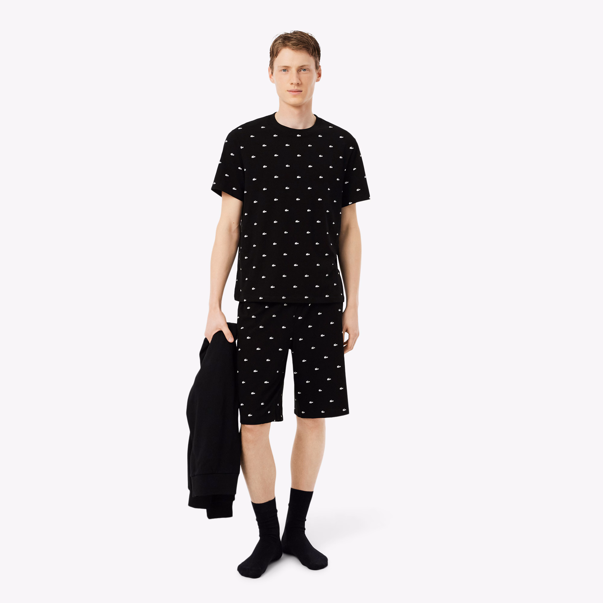 Men's Printed Cotton Pajama Set