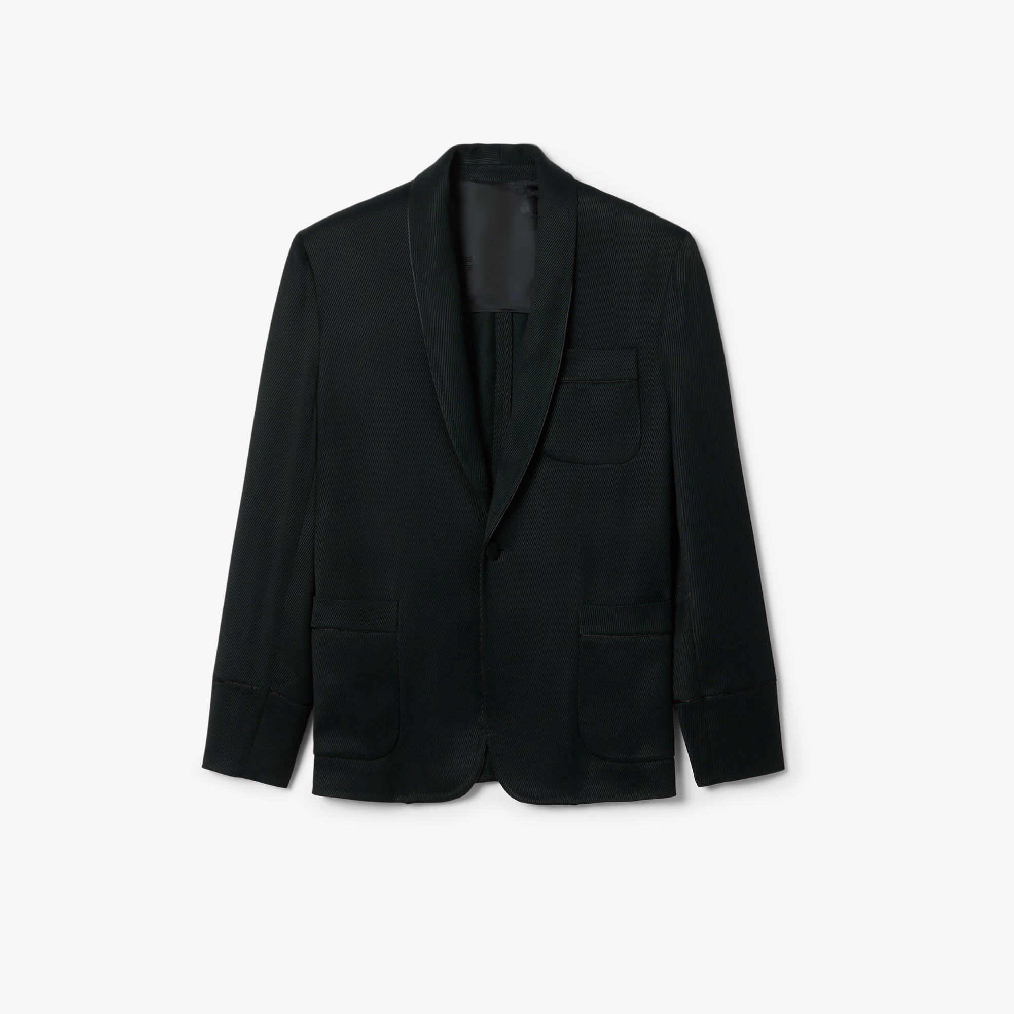Runway Satin Shawl Neck Blazer