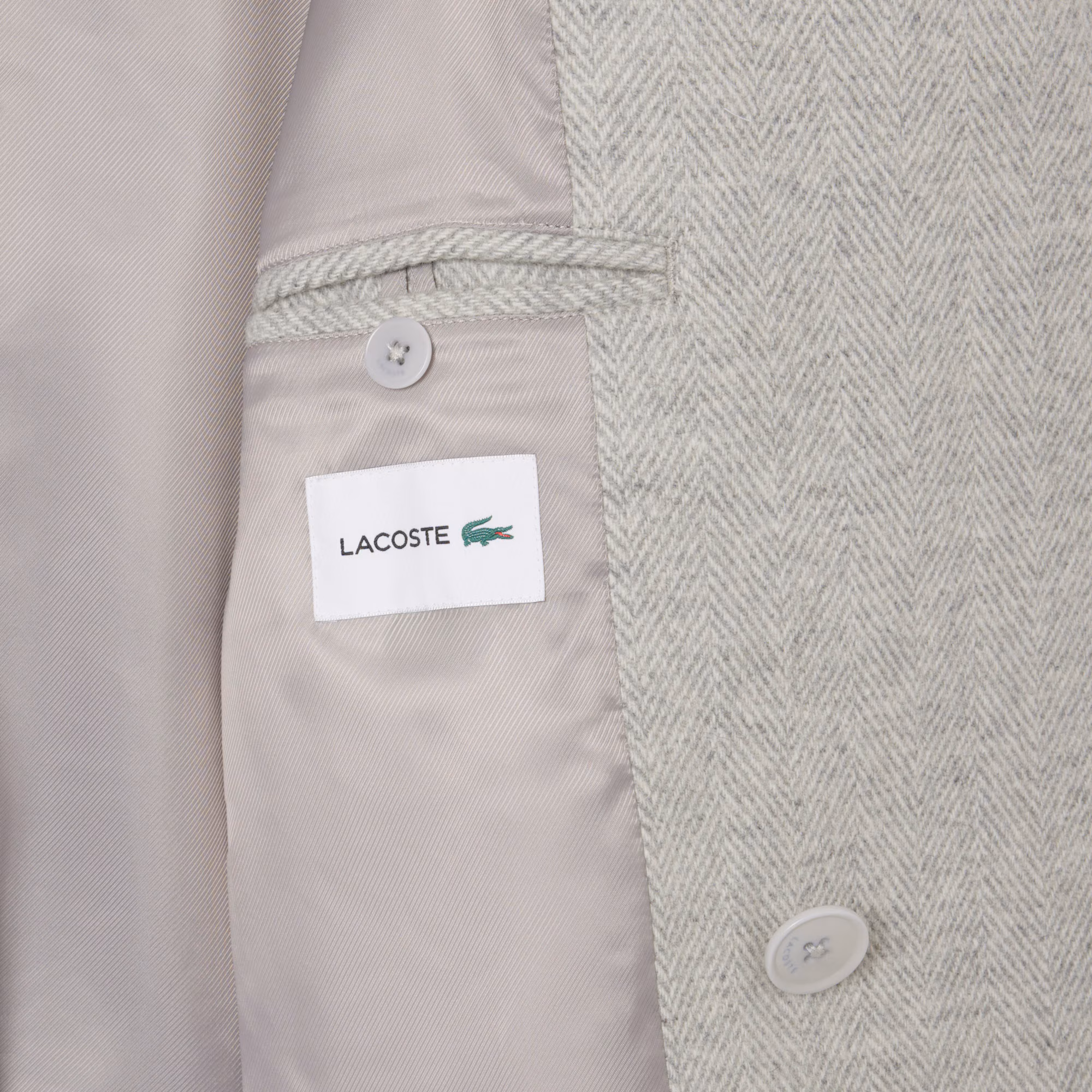 Men's Double-Breasted Chevron Wool Coat