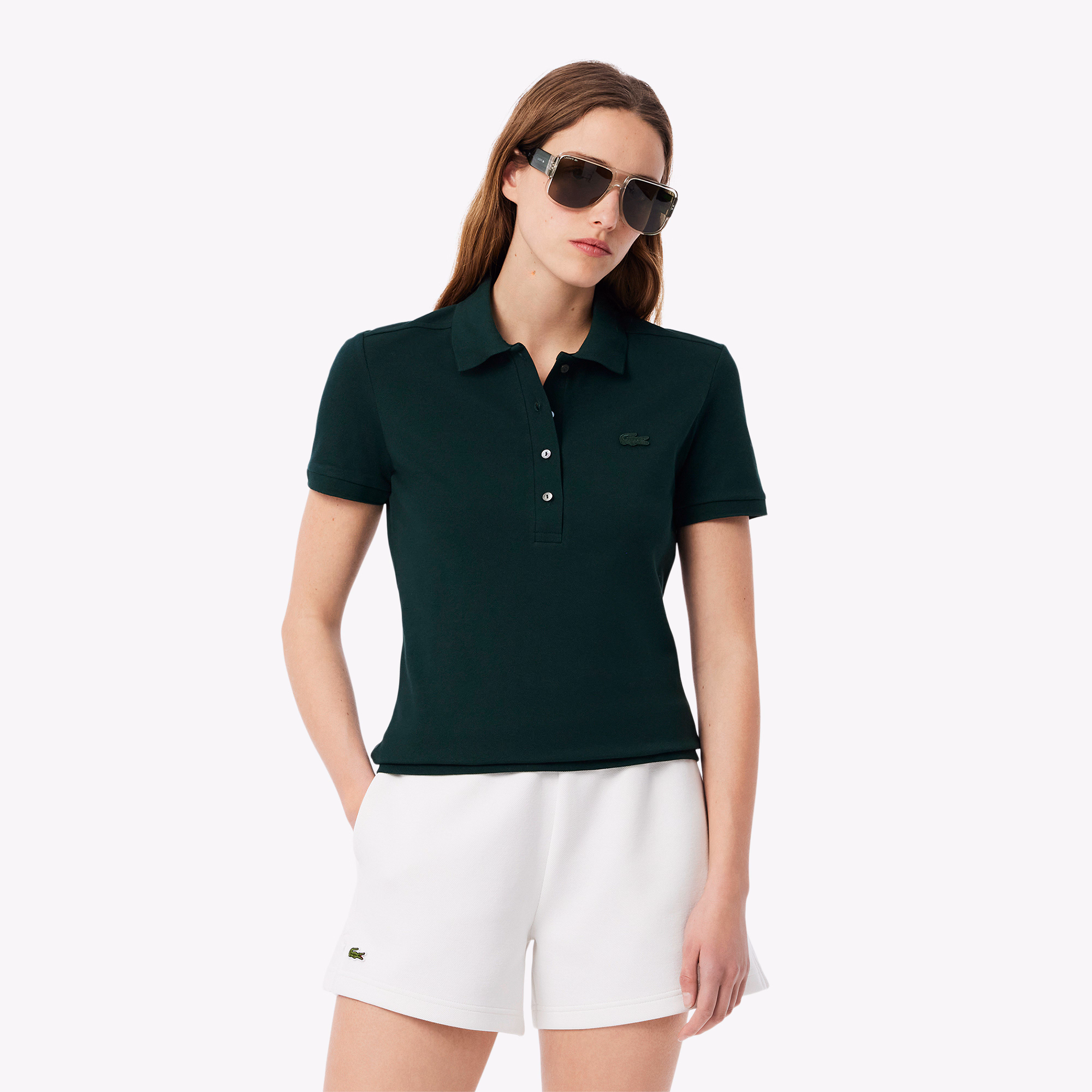 Women's L.12.D Slim Fit Stretch Mini Piqué Polo