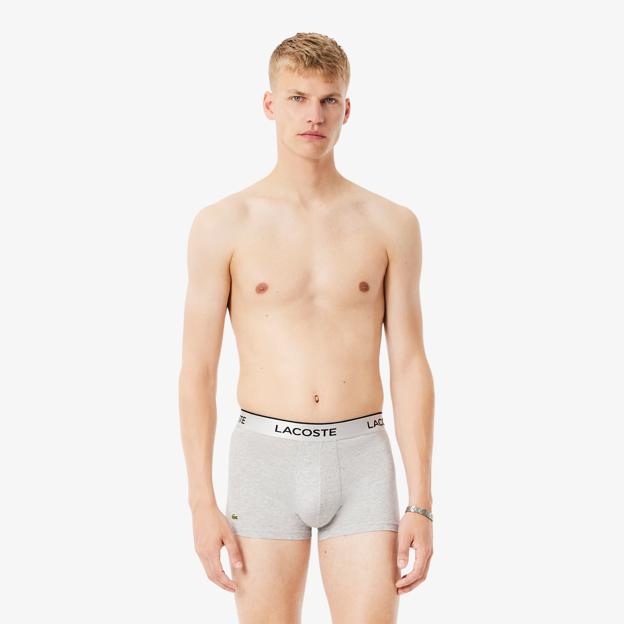 Men's 3-Pack Silver Waist Short Trunks
