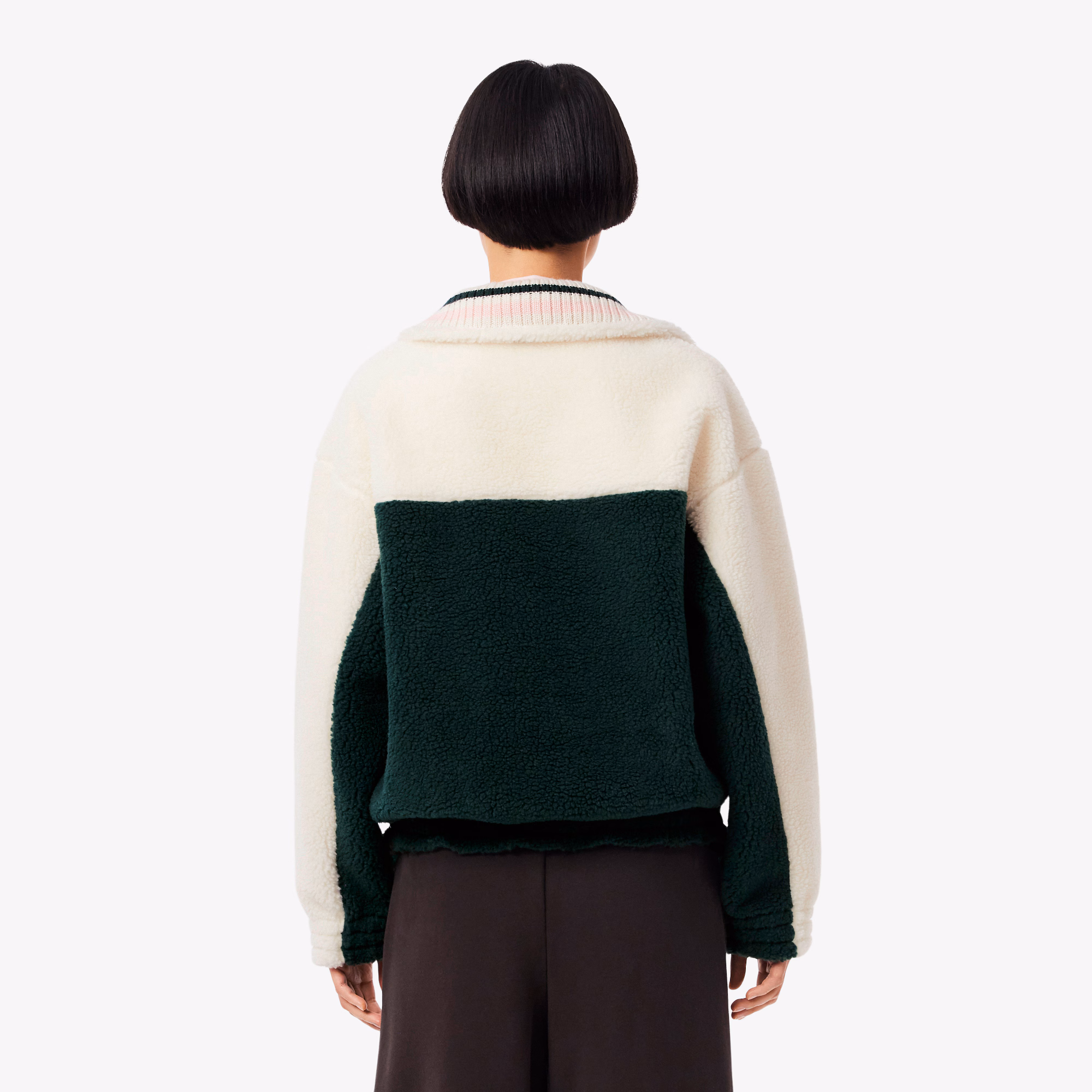 Women's High-Neck Oversized Fleece Sweatshirt