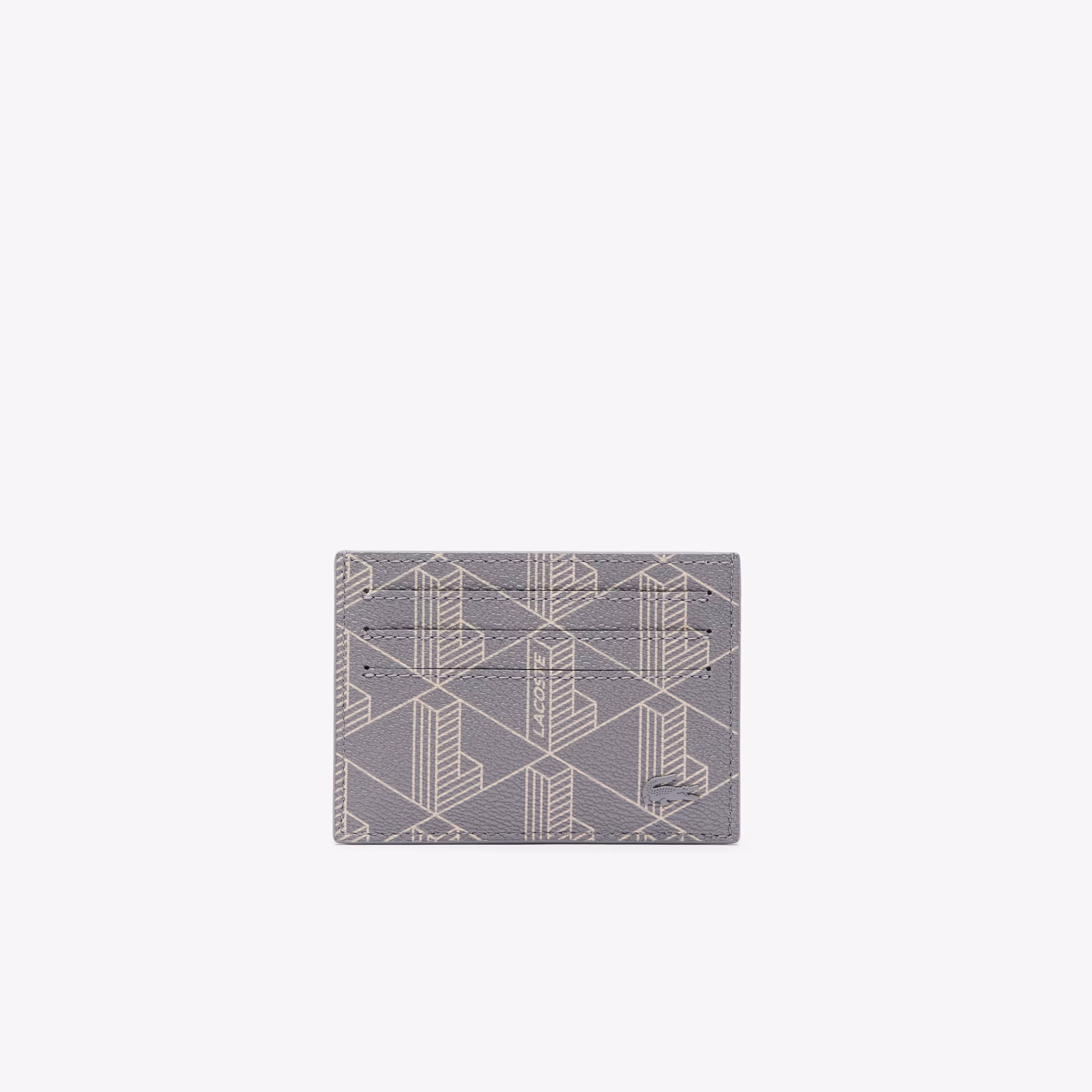 The Blend Monogram Print Canvas Card Holder