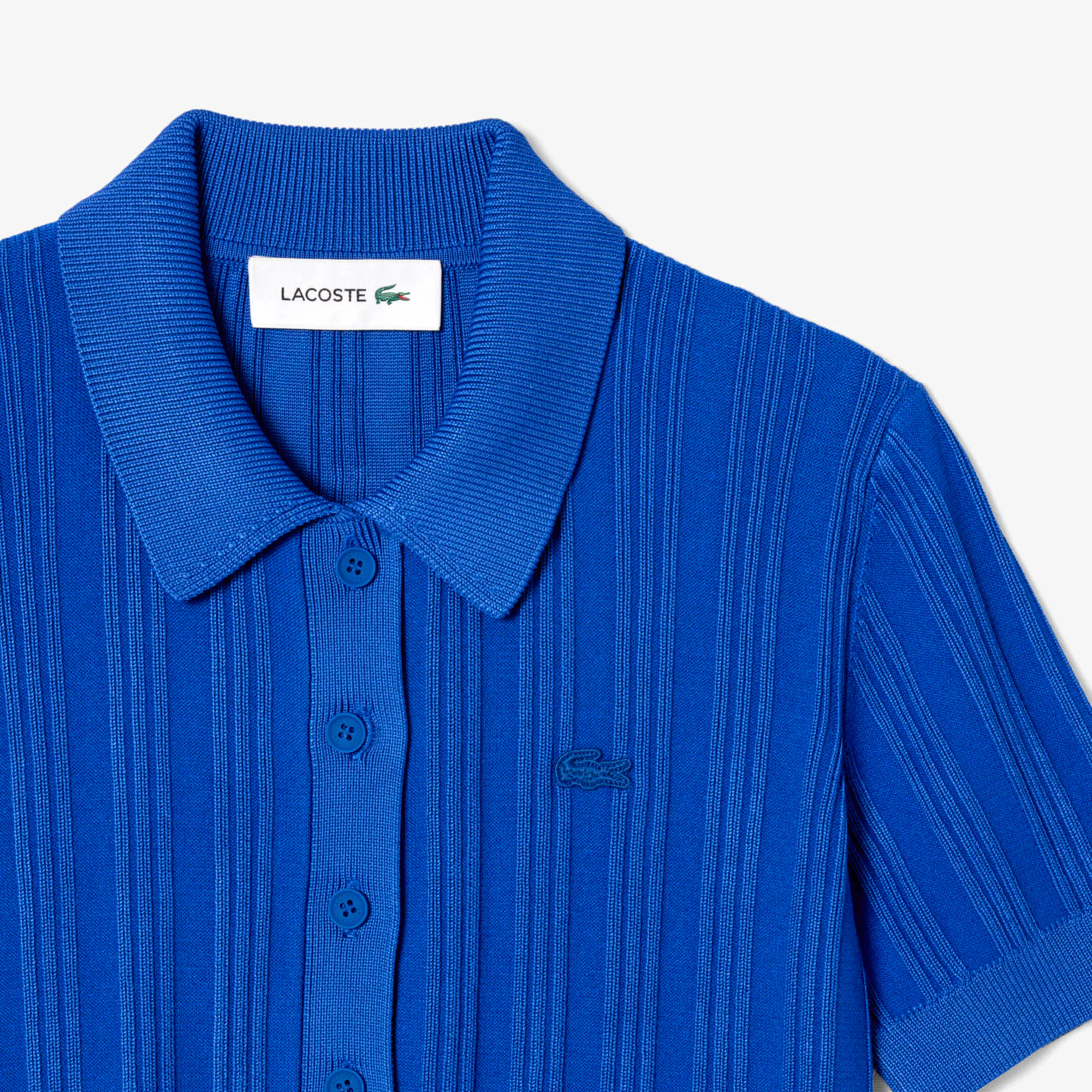 Women's Ribbed Knit Polo Collar Sweater