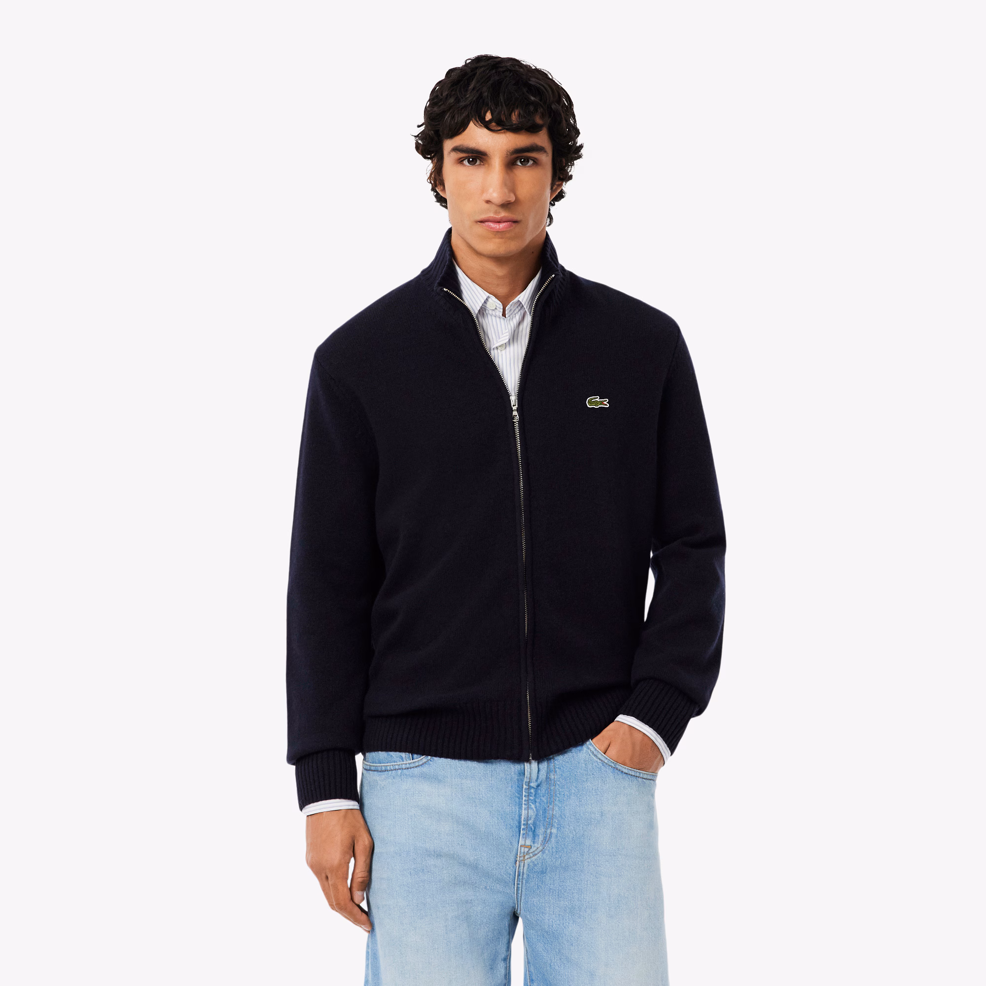 Men's Wool Zip-Up Sweater
