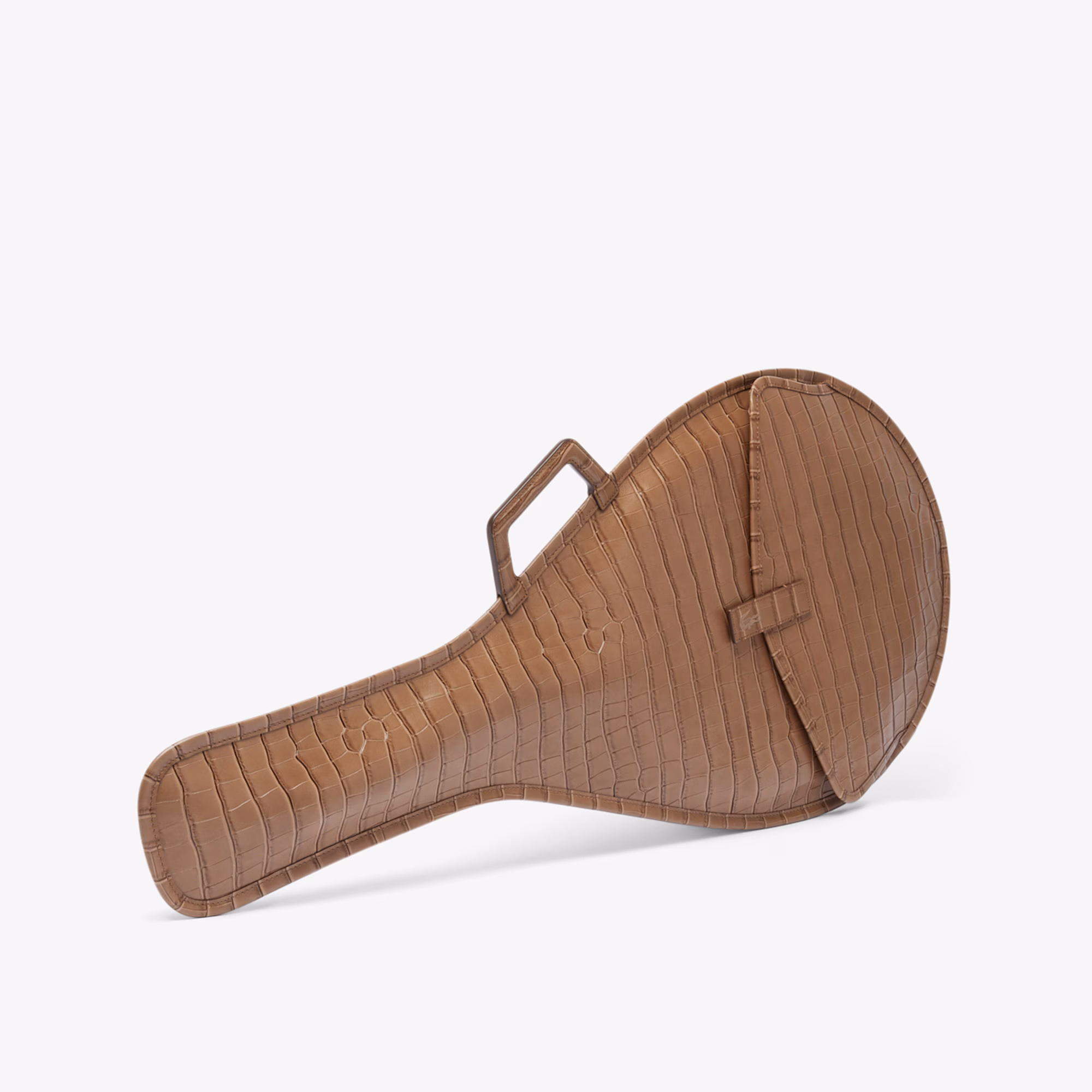 Runway Mock Croc Leather Racket Bag