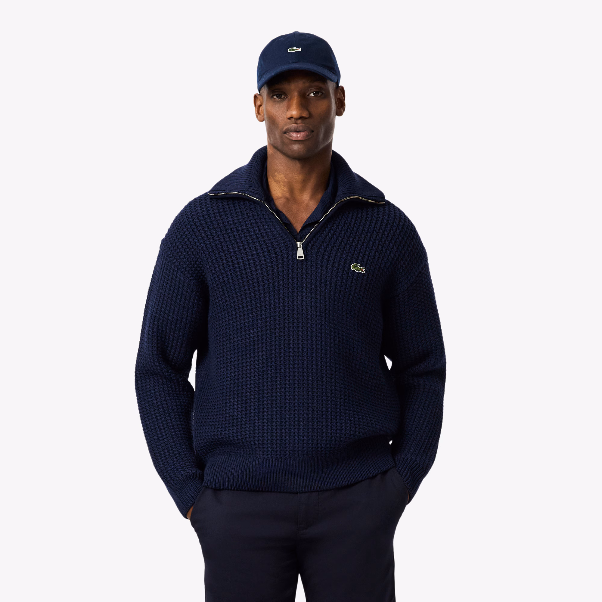 Men's Half-Zip Heavy Wool Sweater