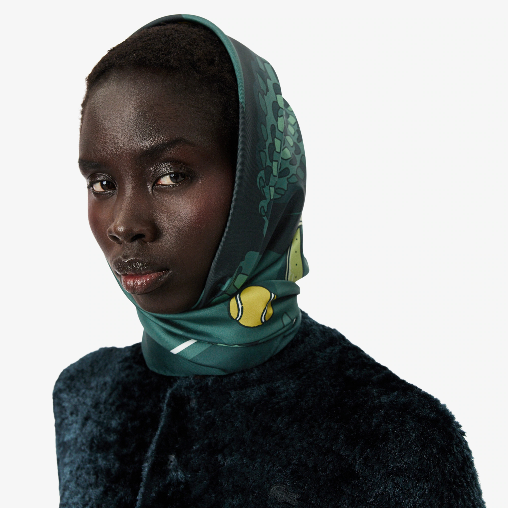 Runway Print Silk Square