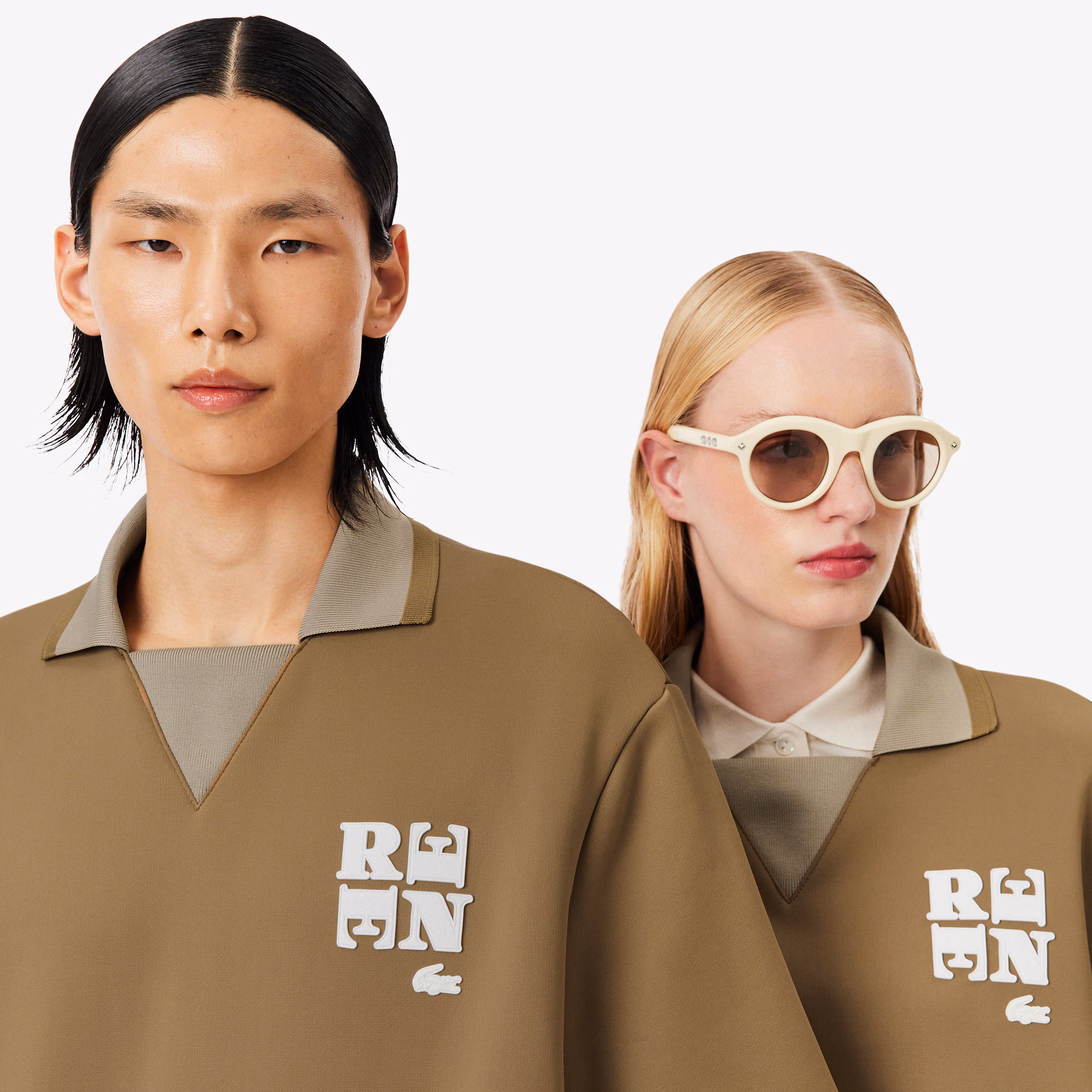 Runway Badge Accent Oversized Satin Polo Shirt