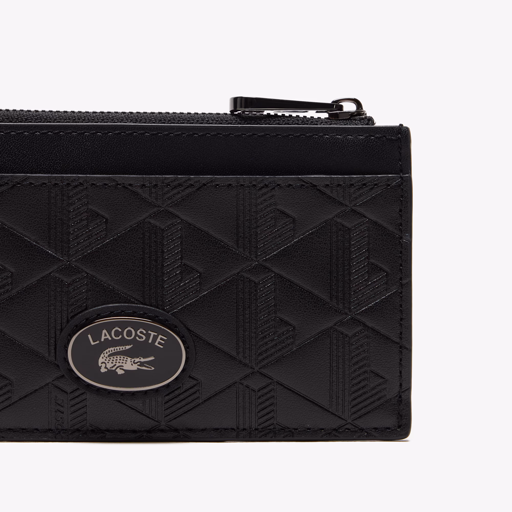 Monogram Leather Zip Card Holder