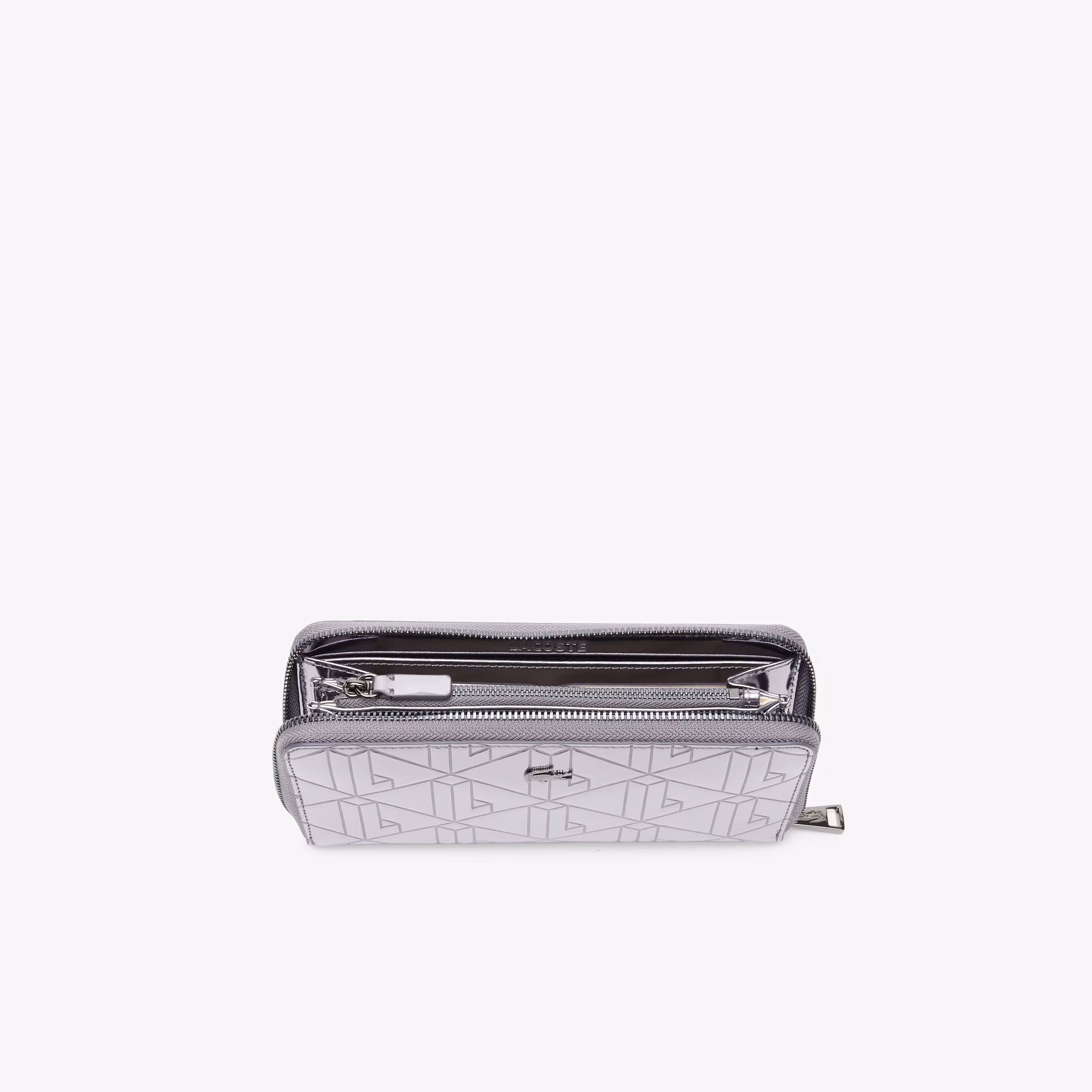 Large Zip-Up Metallic Billfold