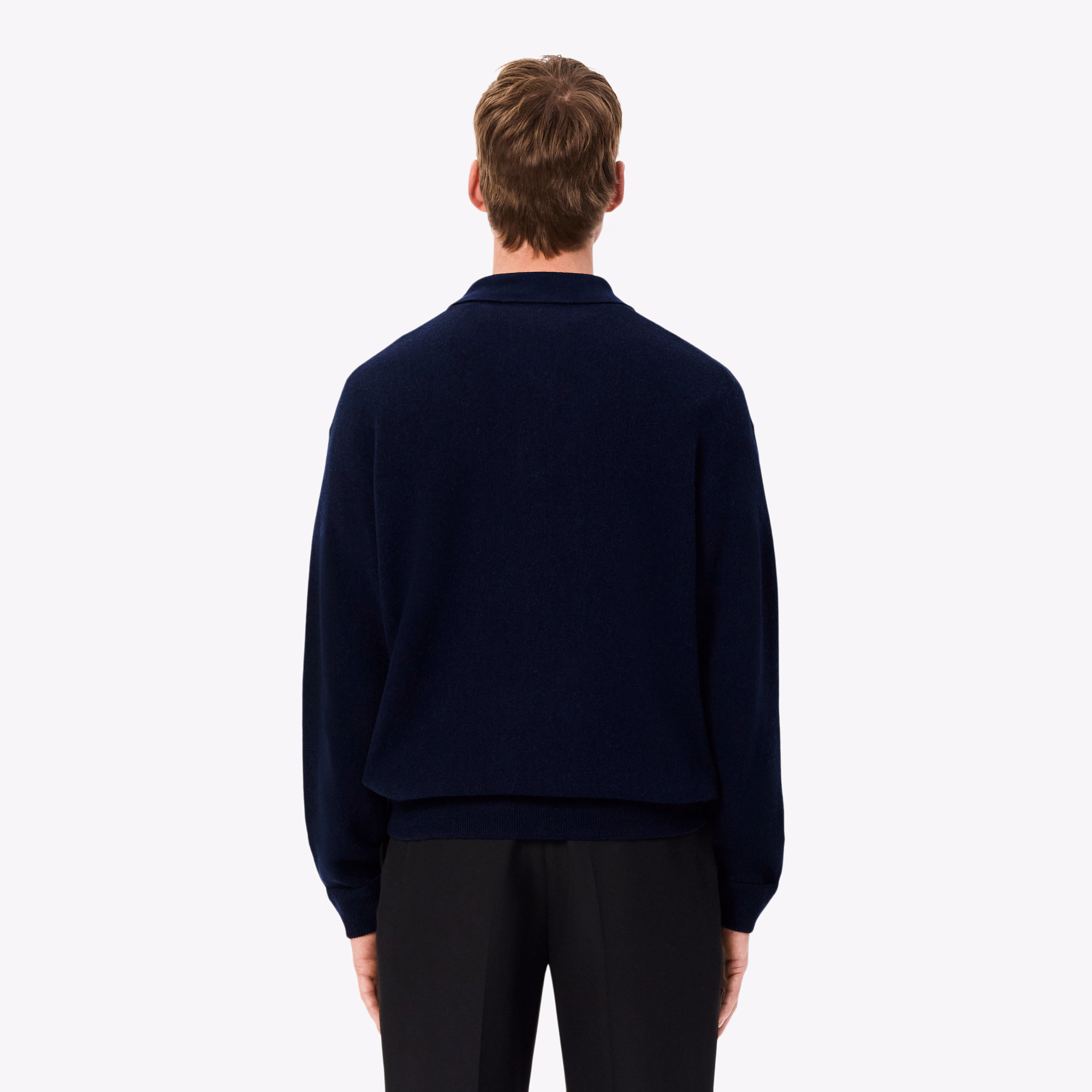 Men's Relaxed Fit Wool Polo Sweater