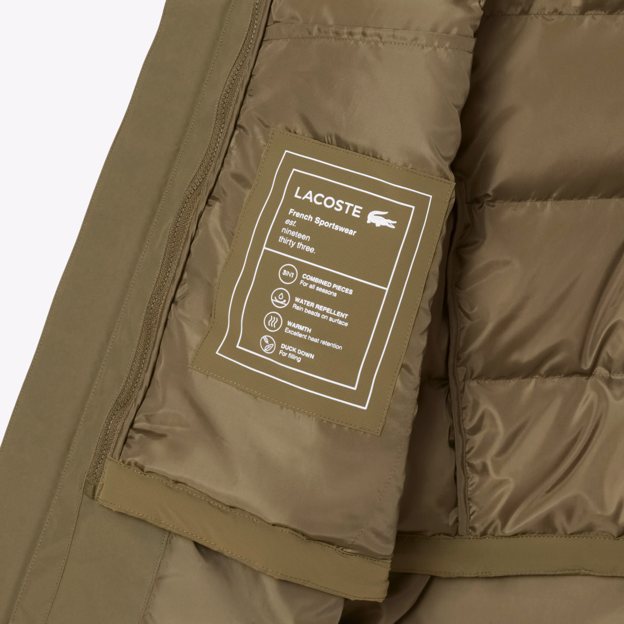Men's 3-in-1 Water-Repellent Padded Parka