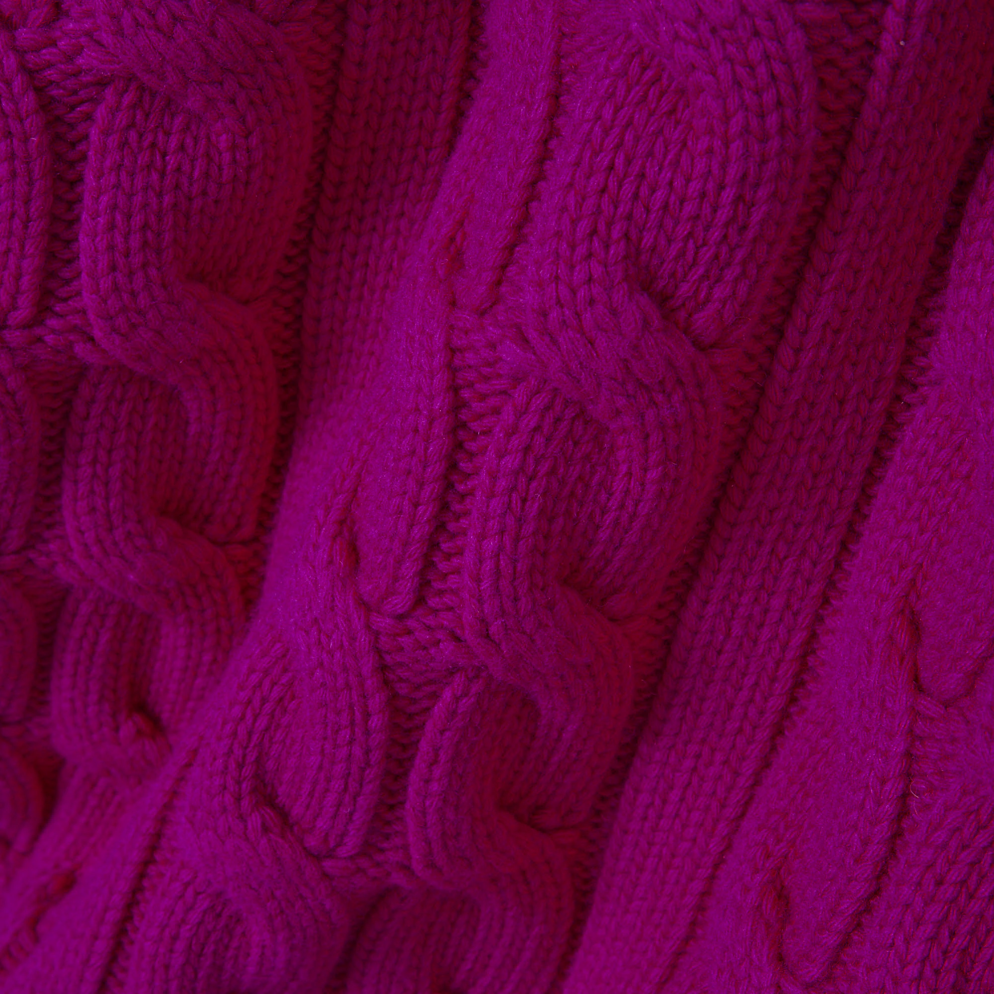 Runway Wool Polo Collar Cable Knit Sweater