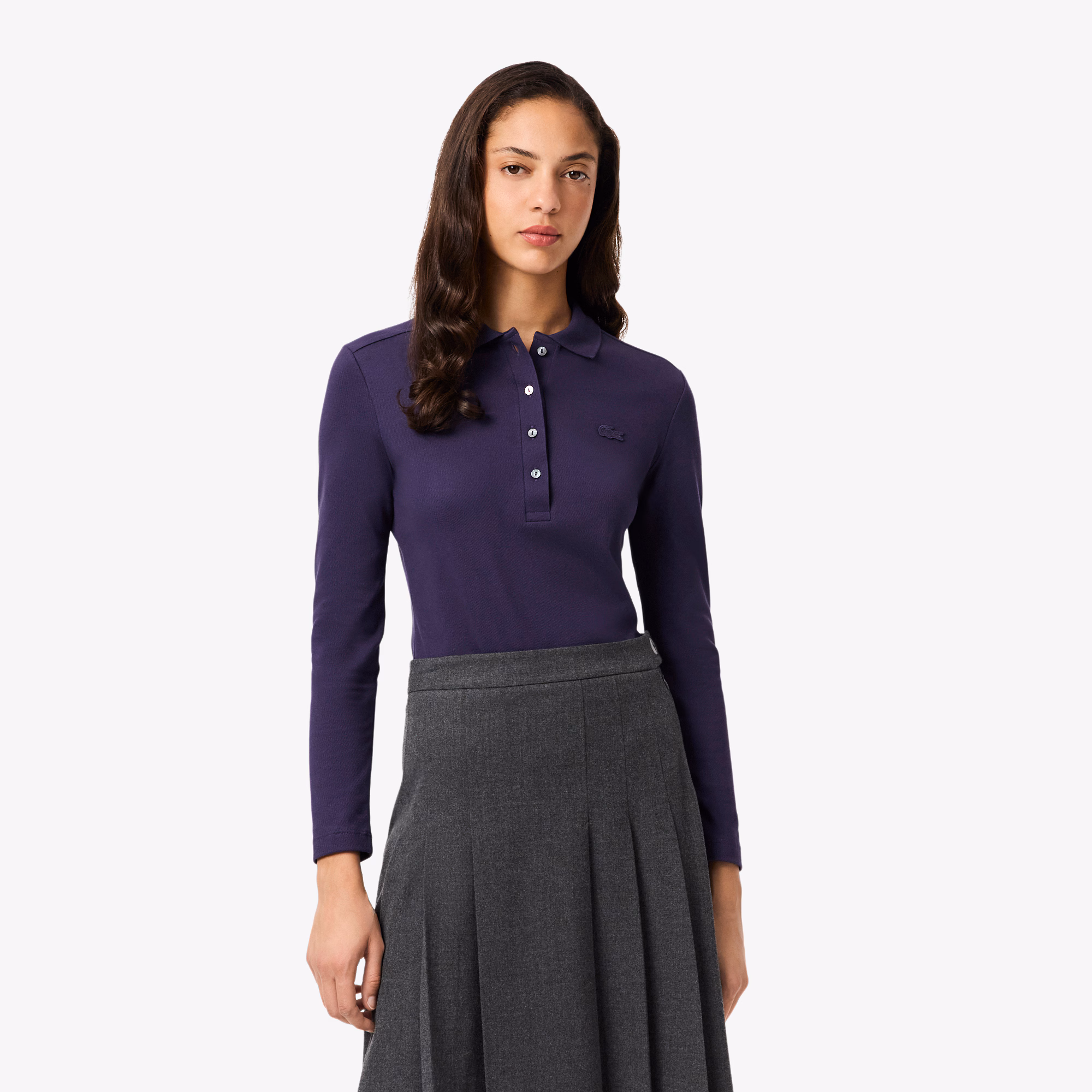 Women's Slim Fit L.12.D Stretch Mini Piqué Polo