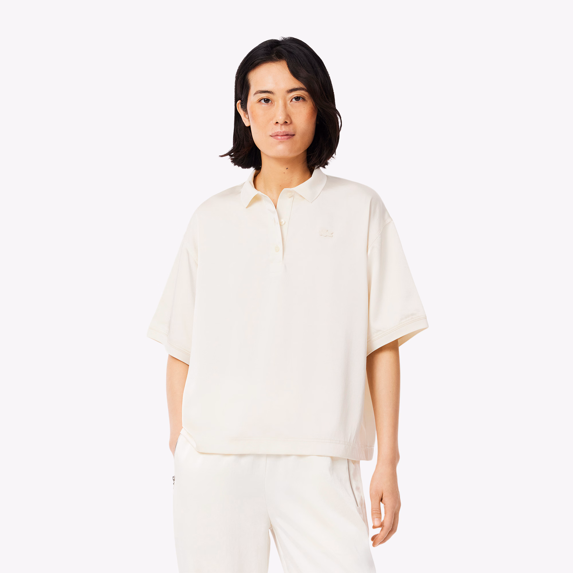 Women's Oversized Silky Polo