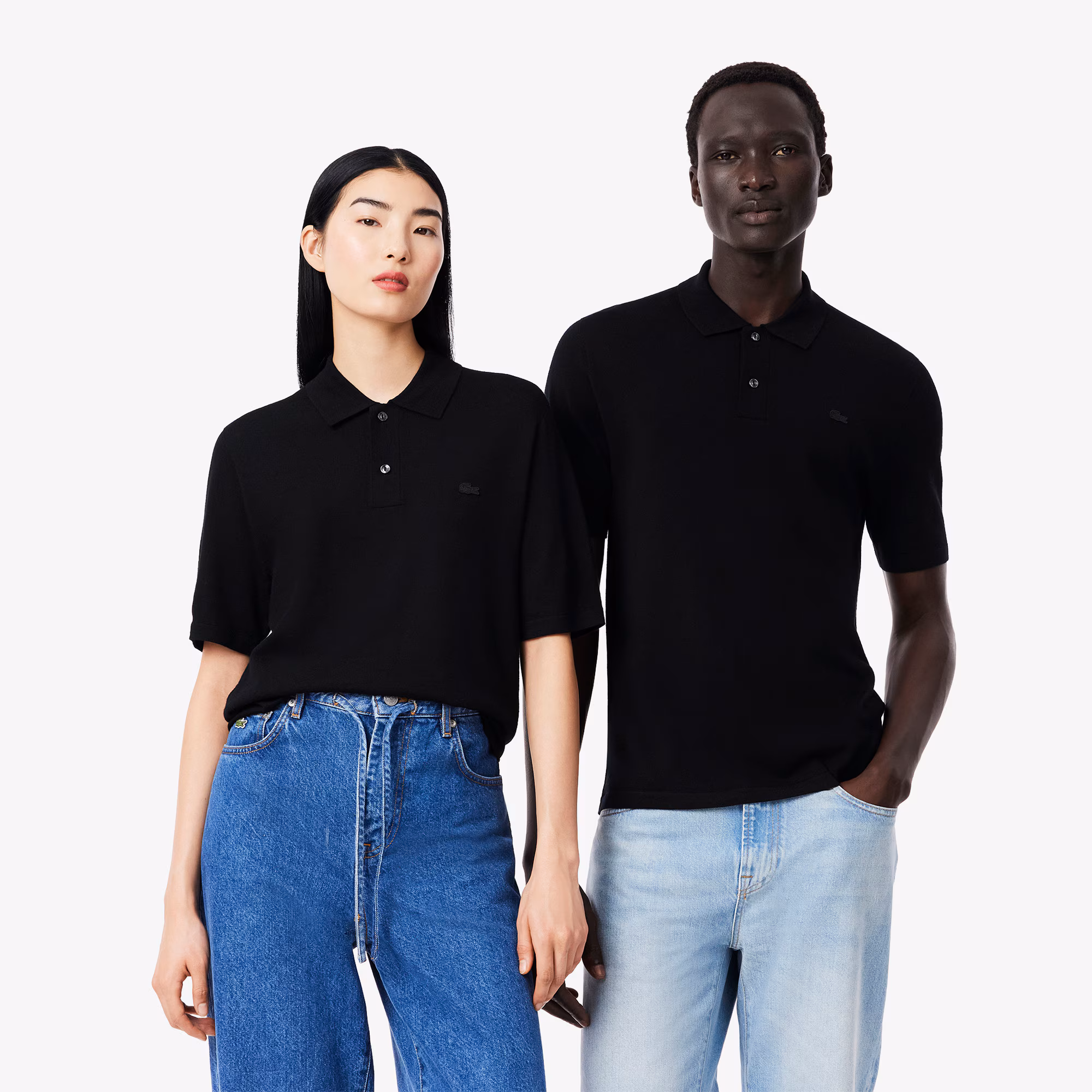 Unisex Short Sleeve Merino Wool Polo Sweater