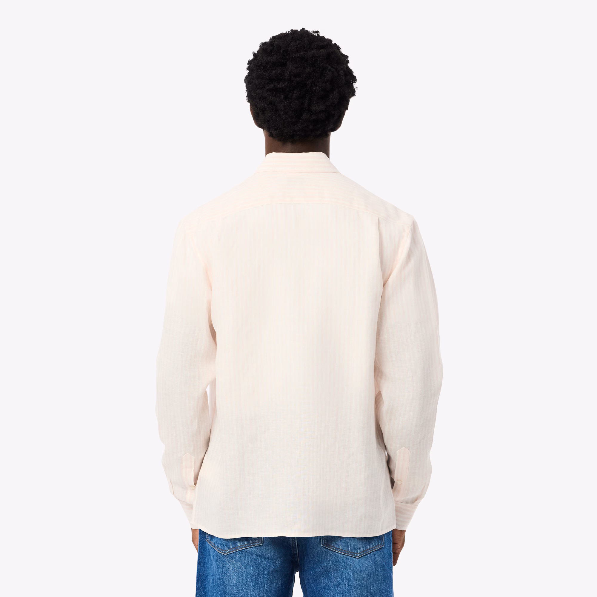 Men's Regular Fit Striped Linen Shirt