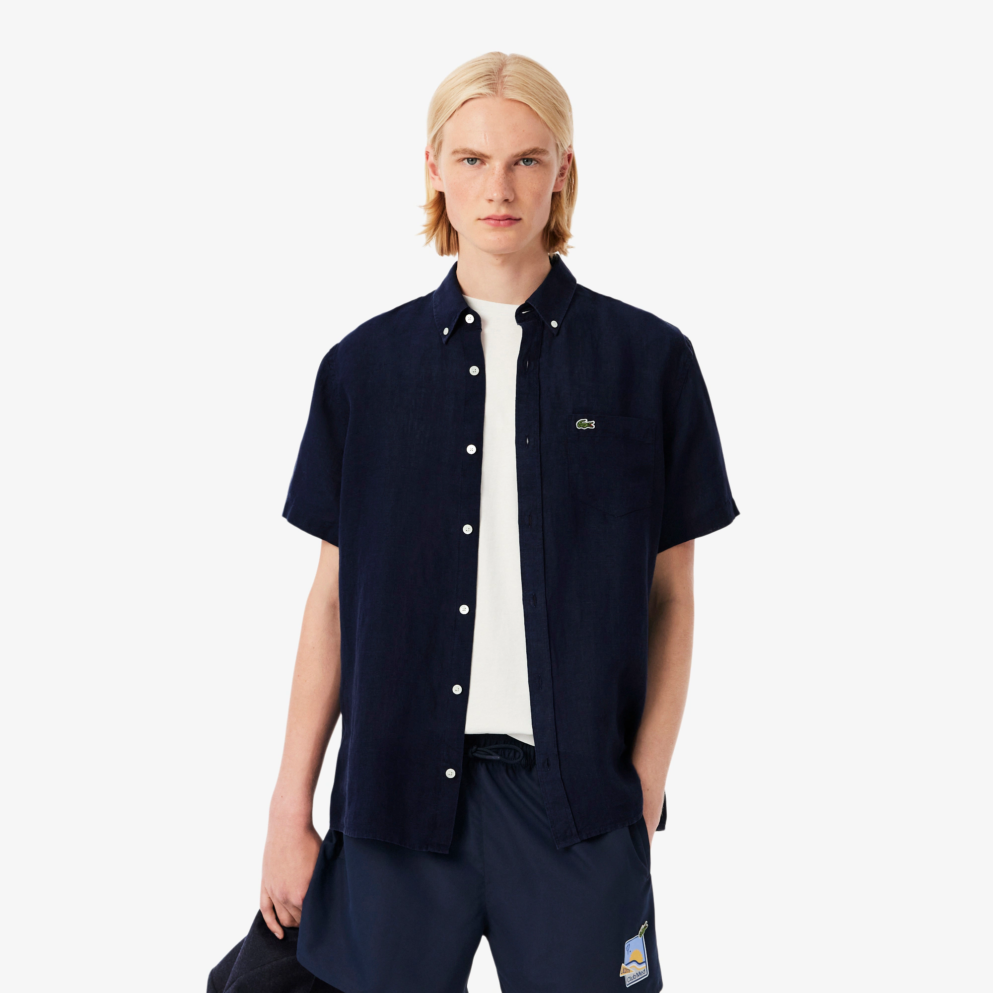 Men's Short Sleeve Linen Shirt