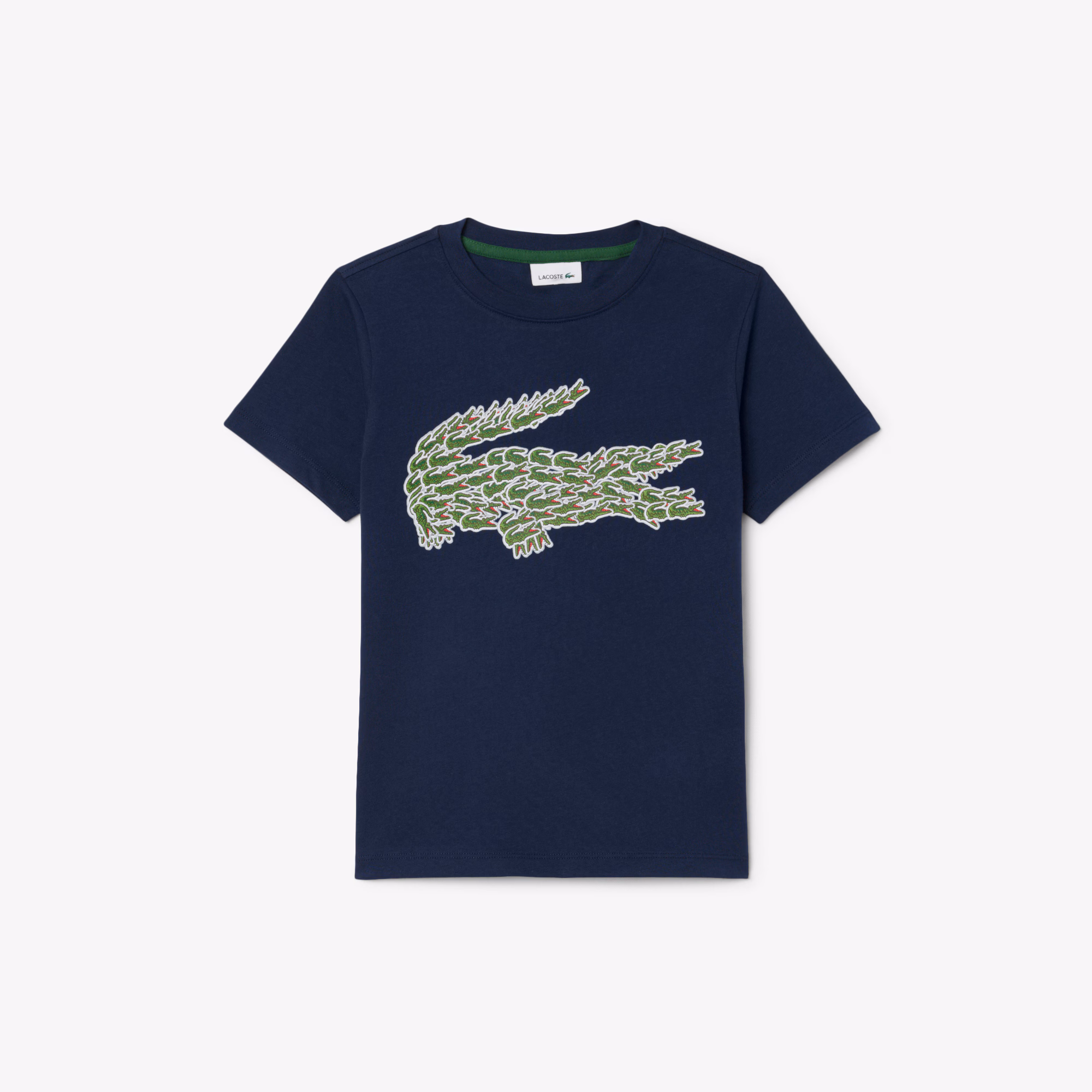 Boys' Crocodile Print Cotton T-Shirt