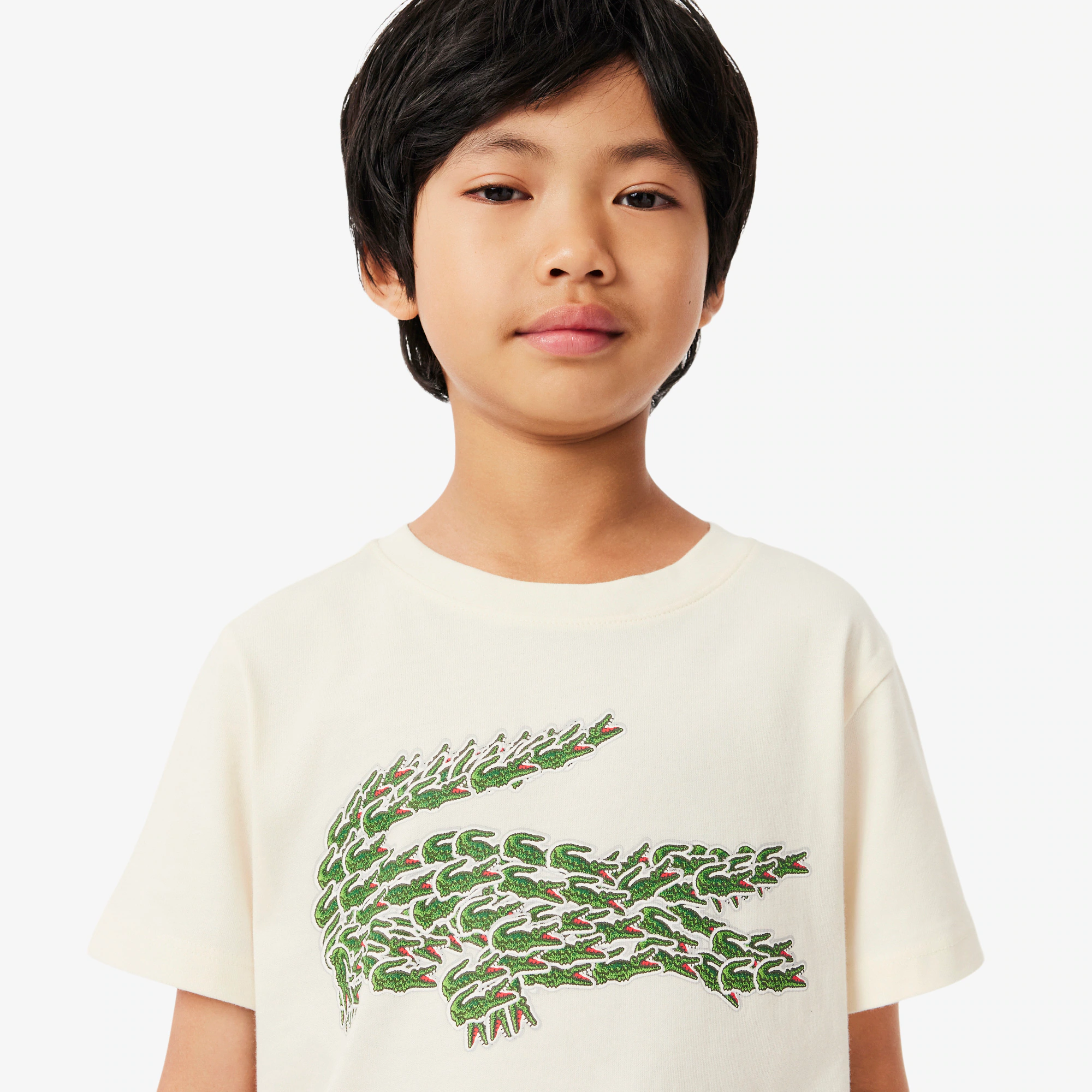 Boys' Crocodile Print Cotton T-Shirt
