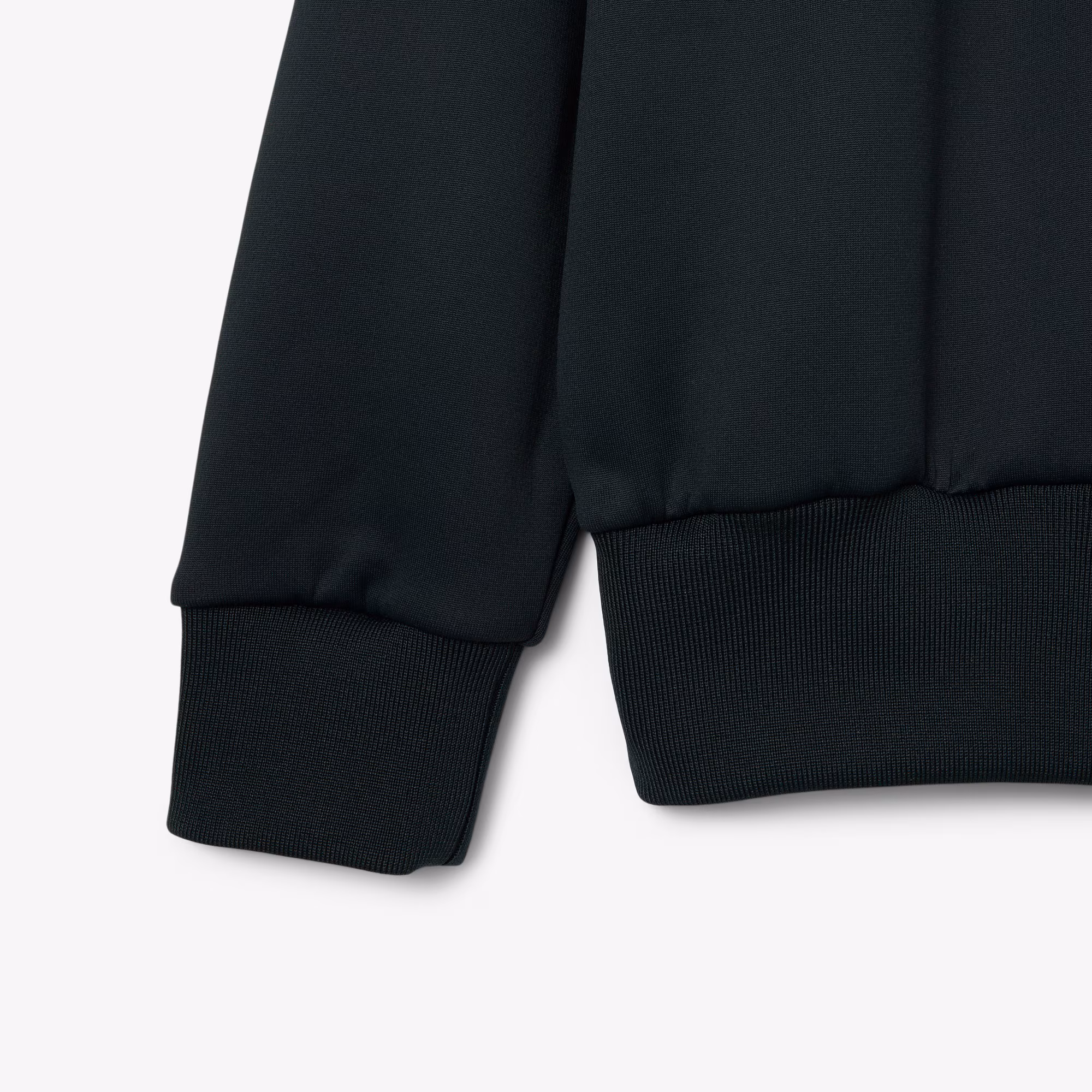 Runway Polo Shirt Collar Badge Accent Sweatshirt