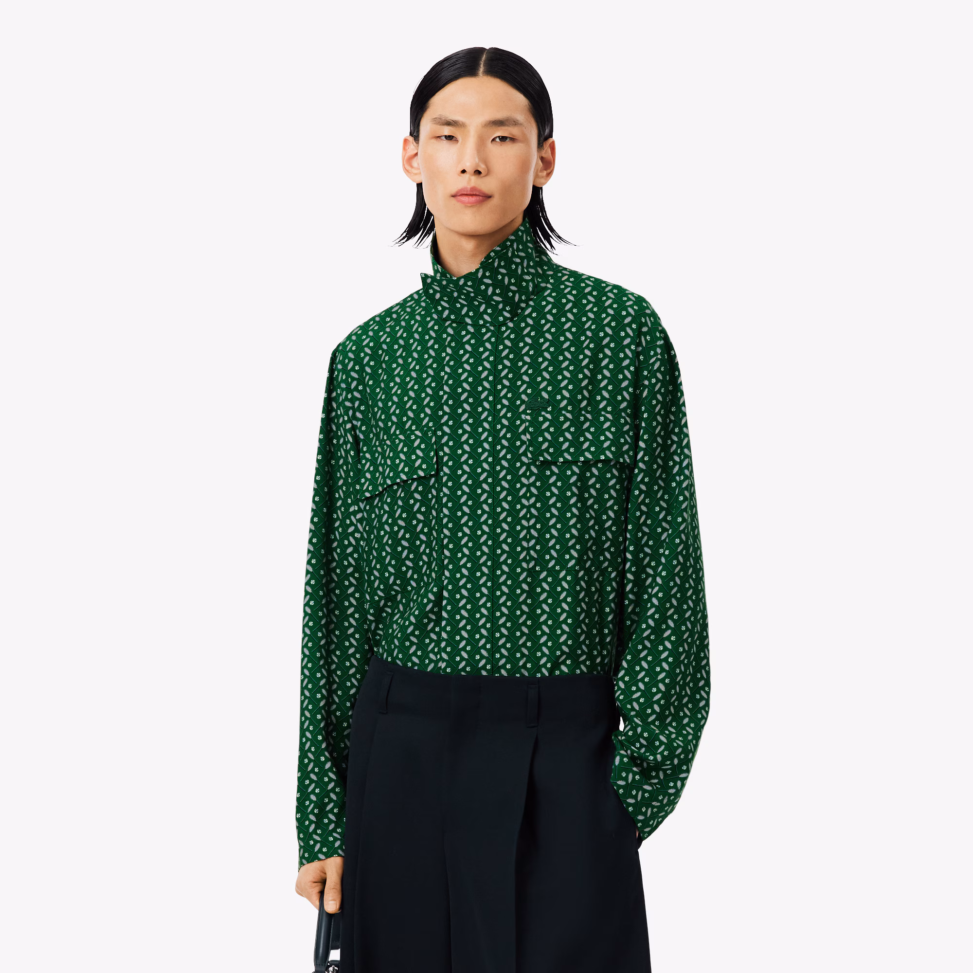 Runway Regular Fit Printed Satin Shirt