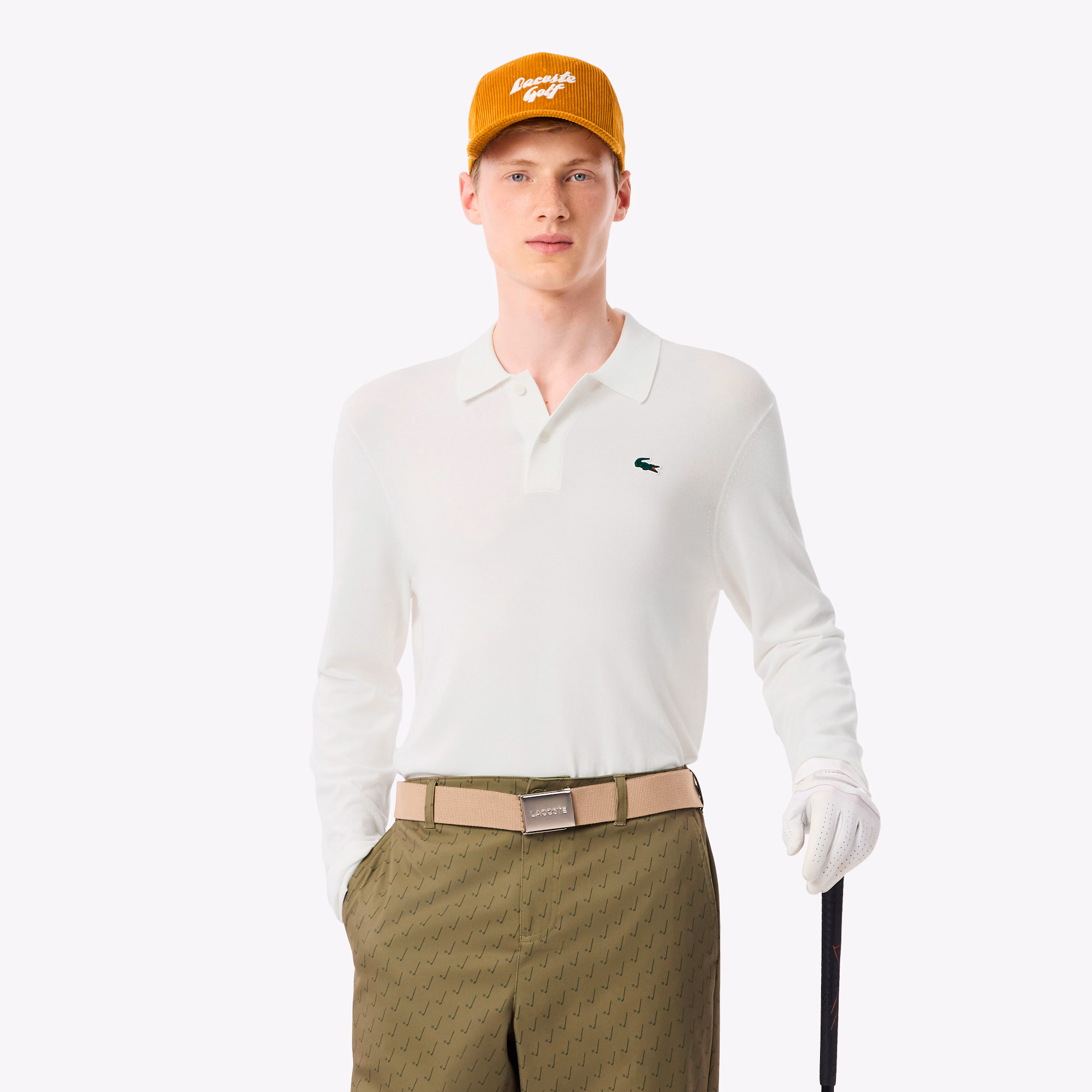 Men's Polo Collar Stretch Golf Sweater