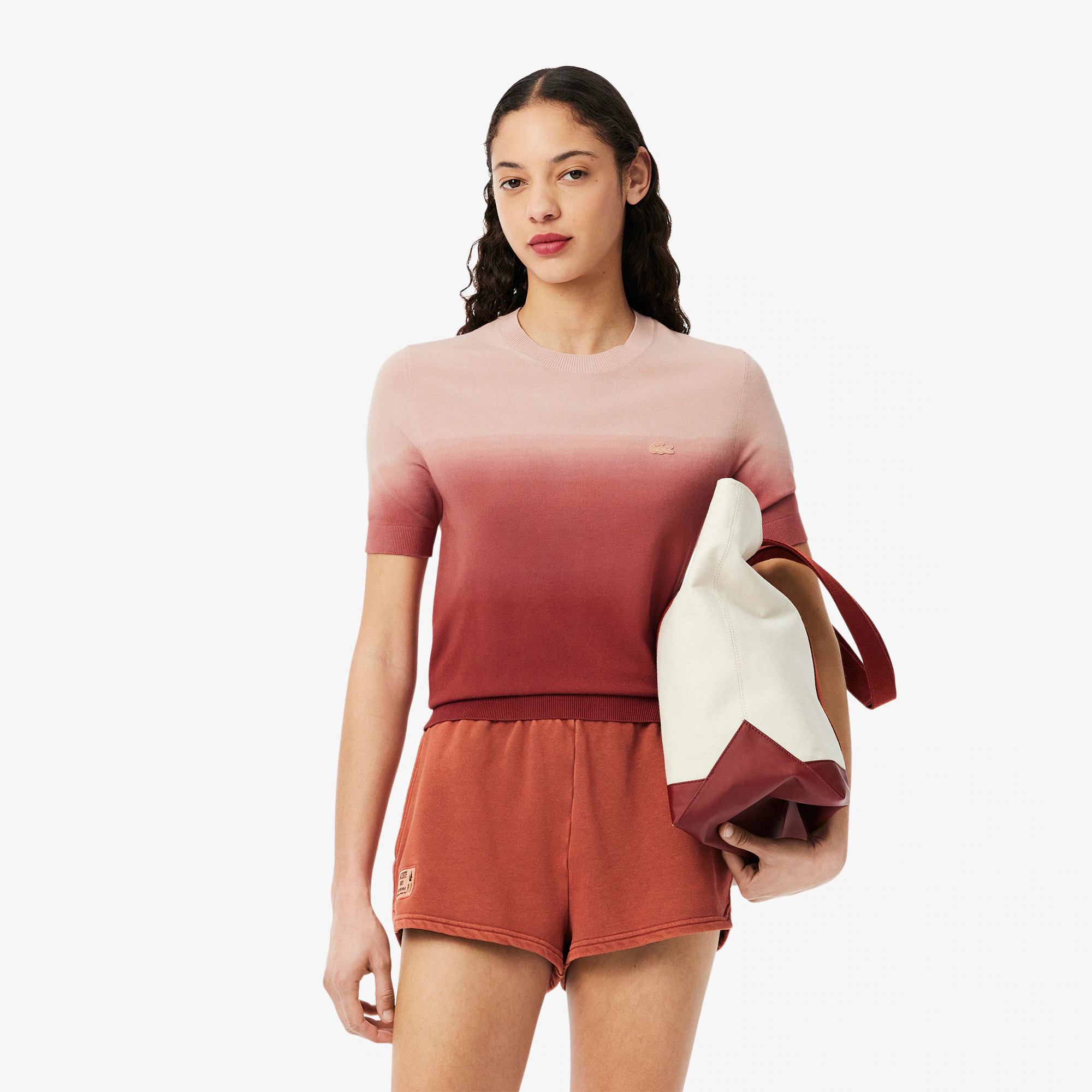 Women's Short Sleeve Ombré Sweater