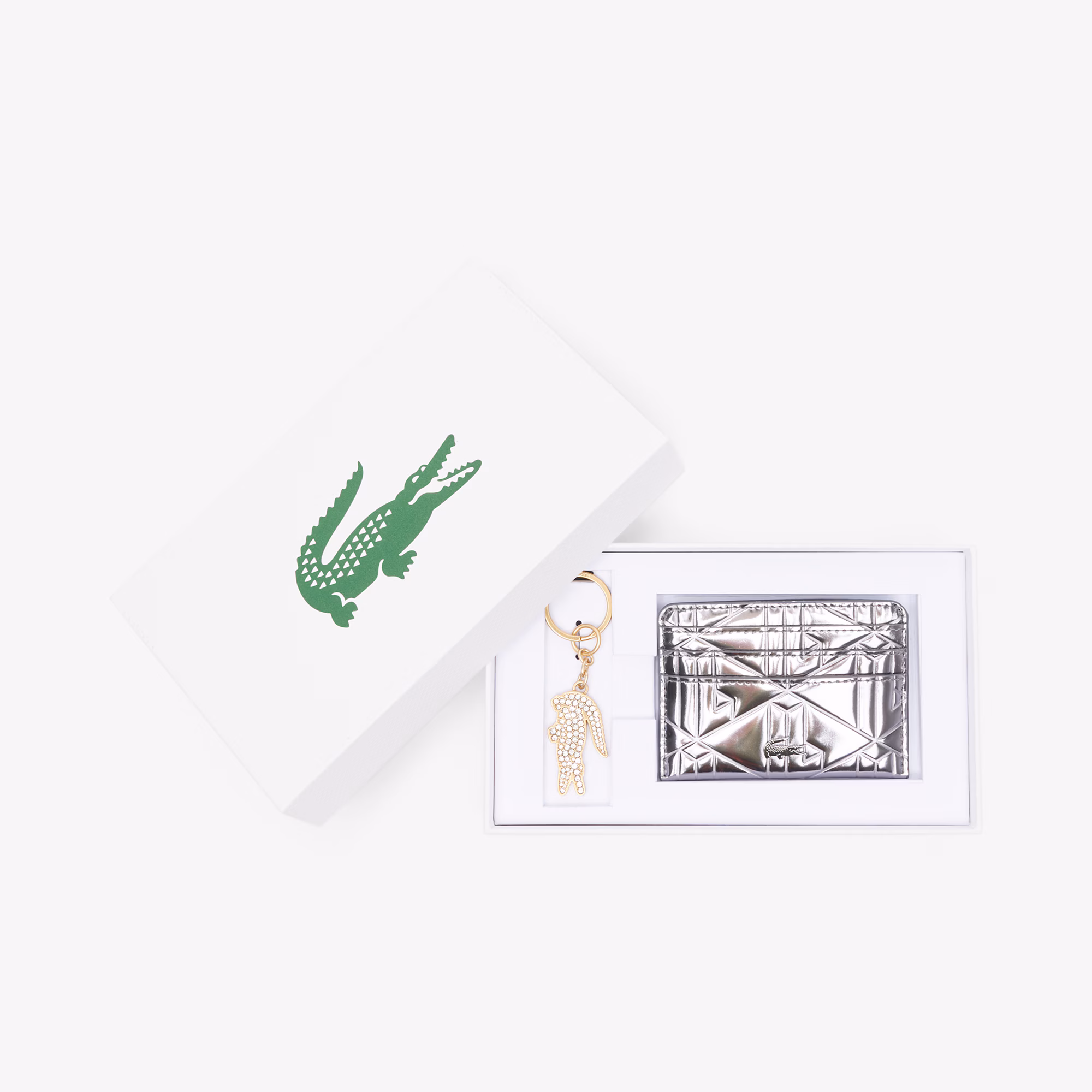 Cardholder & Metal Key Chain Gift Set
