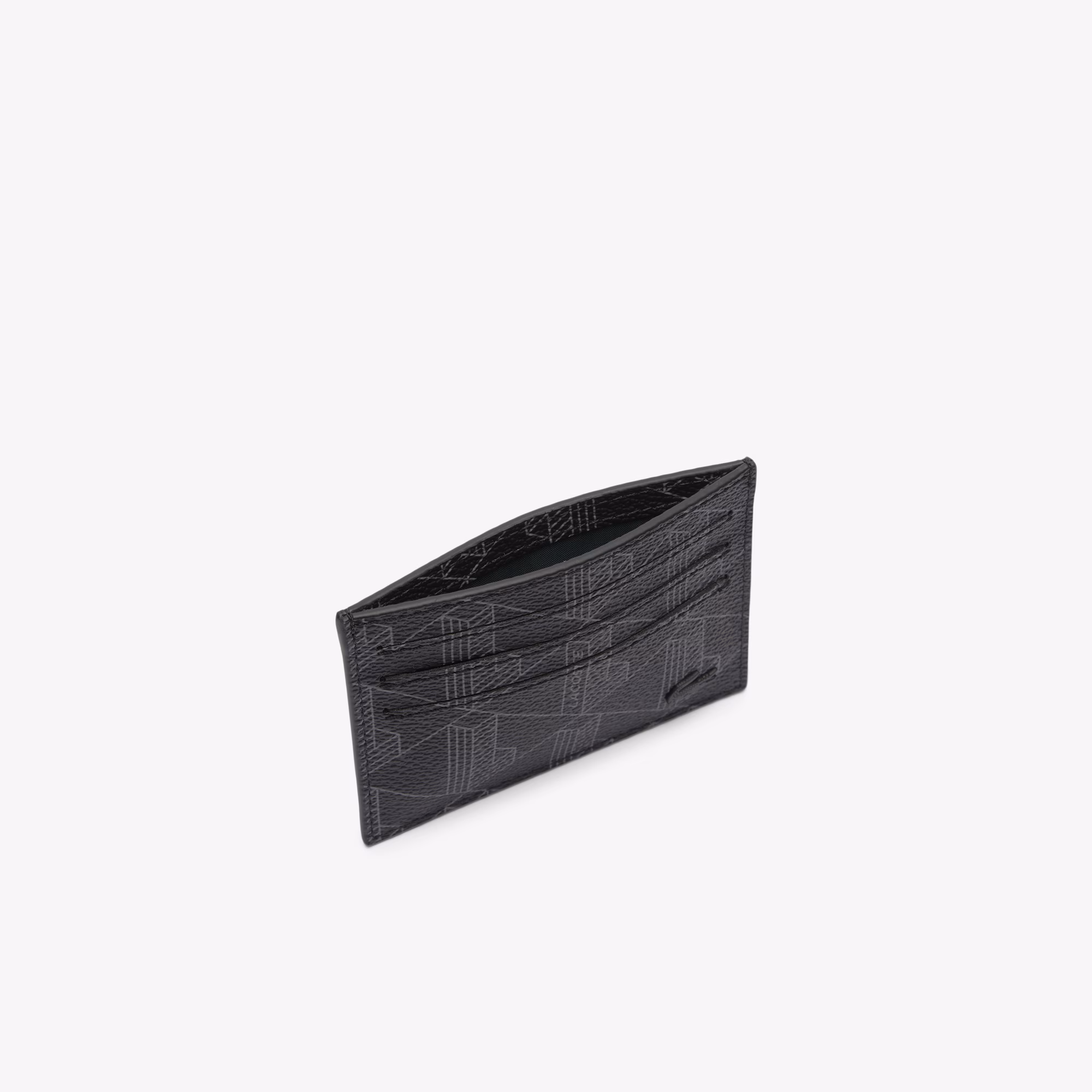 The Blend Monogram Print Canvas Card Holder