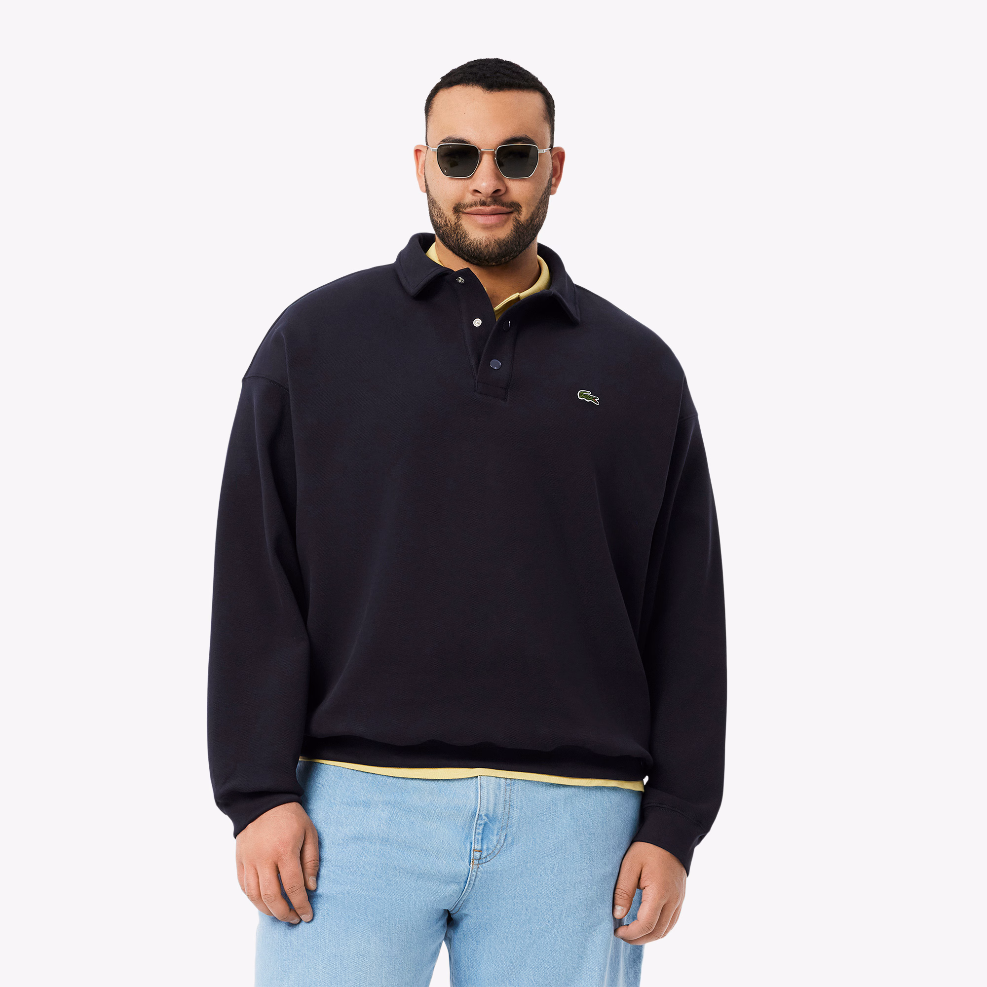 Men's Loose Fit Piqué Sweatshirt