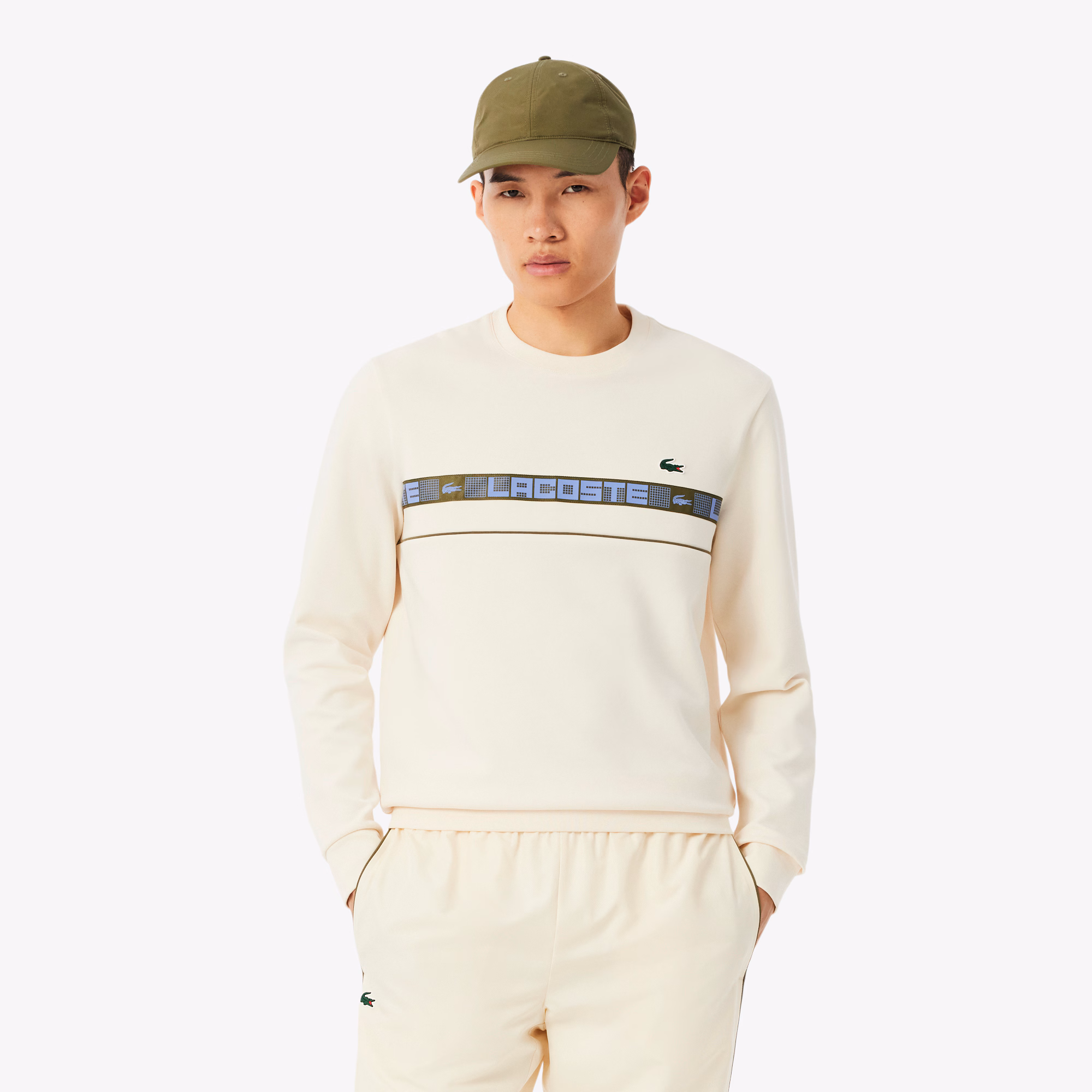 Men's Branded Stripe Tennis Sweatshirt
