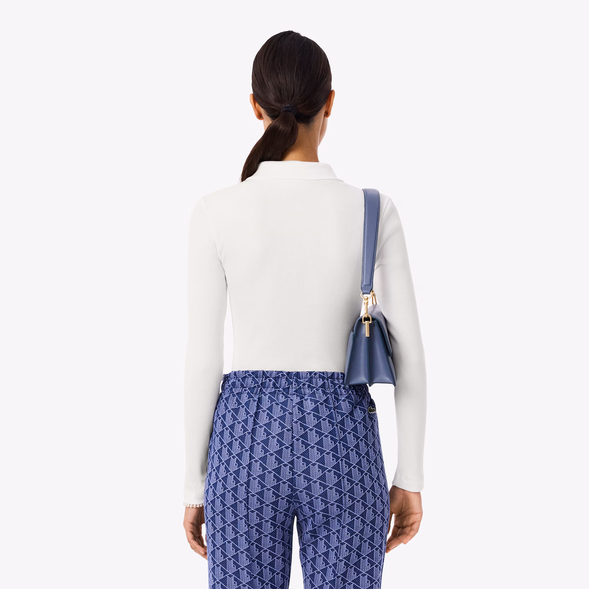 Women's Slim Fit L.12.D Ribbed Cotton Polo