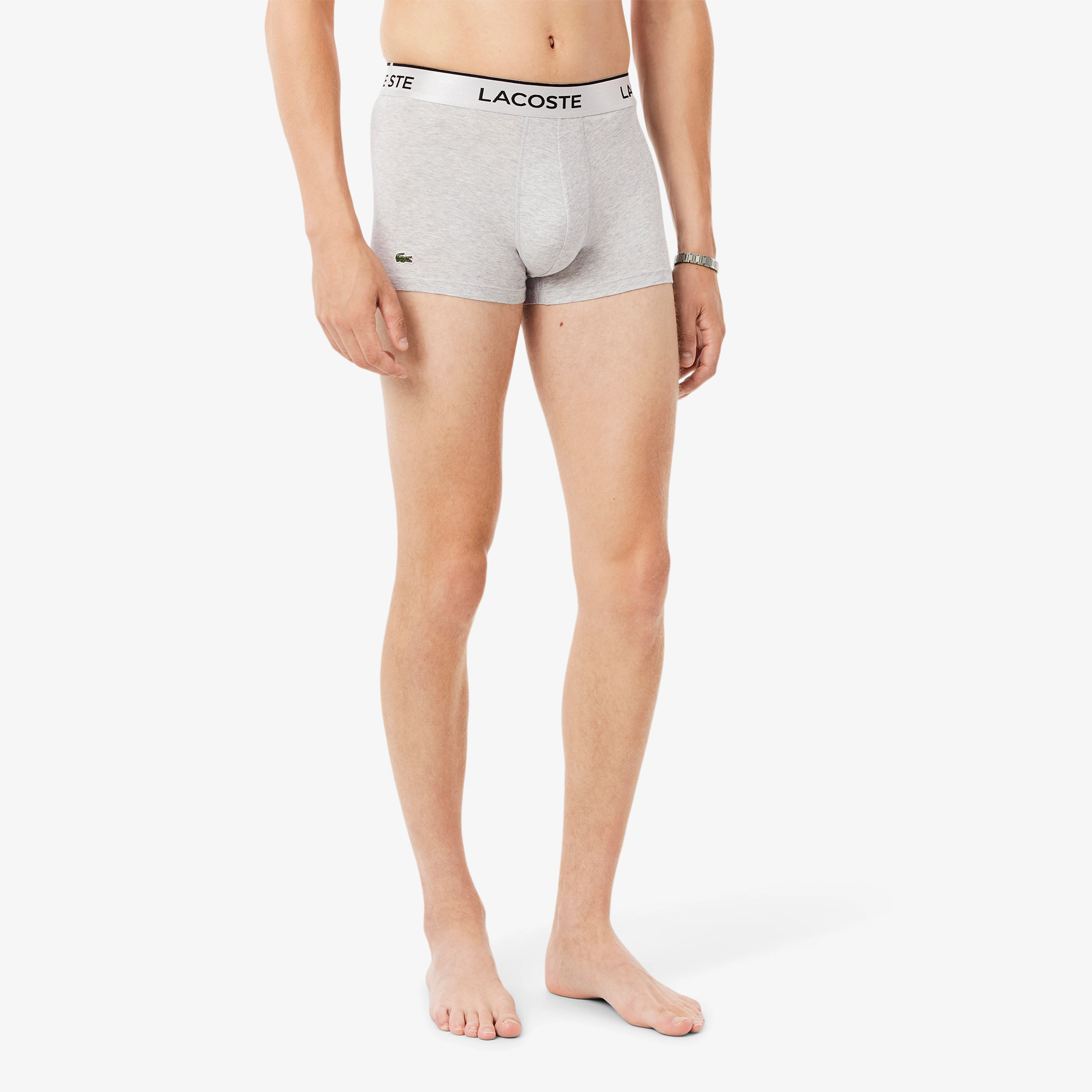 Men's 3-Pack Silver Waist Short Trunks