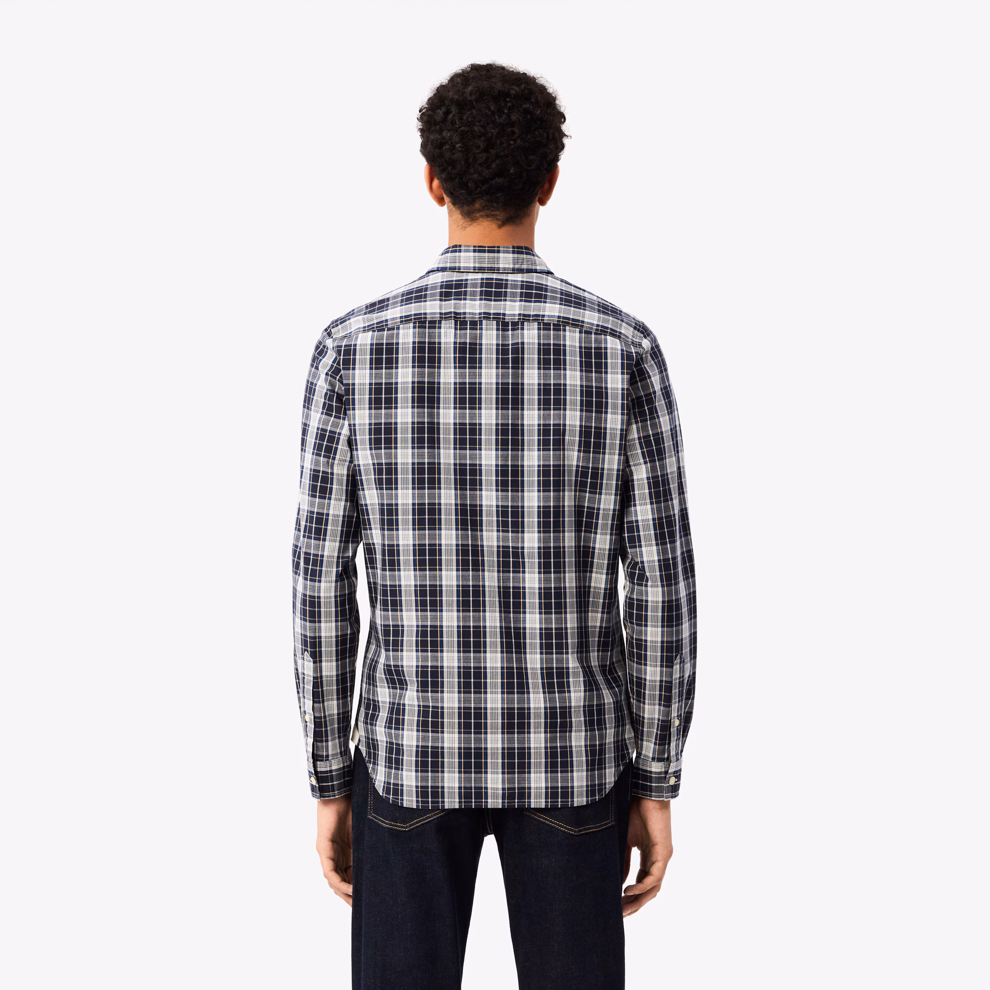 Men's Slim Fit Stretch Plaid Shirt