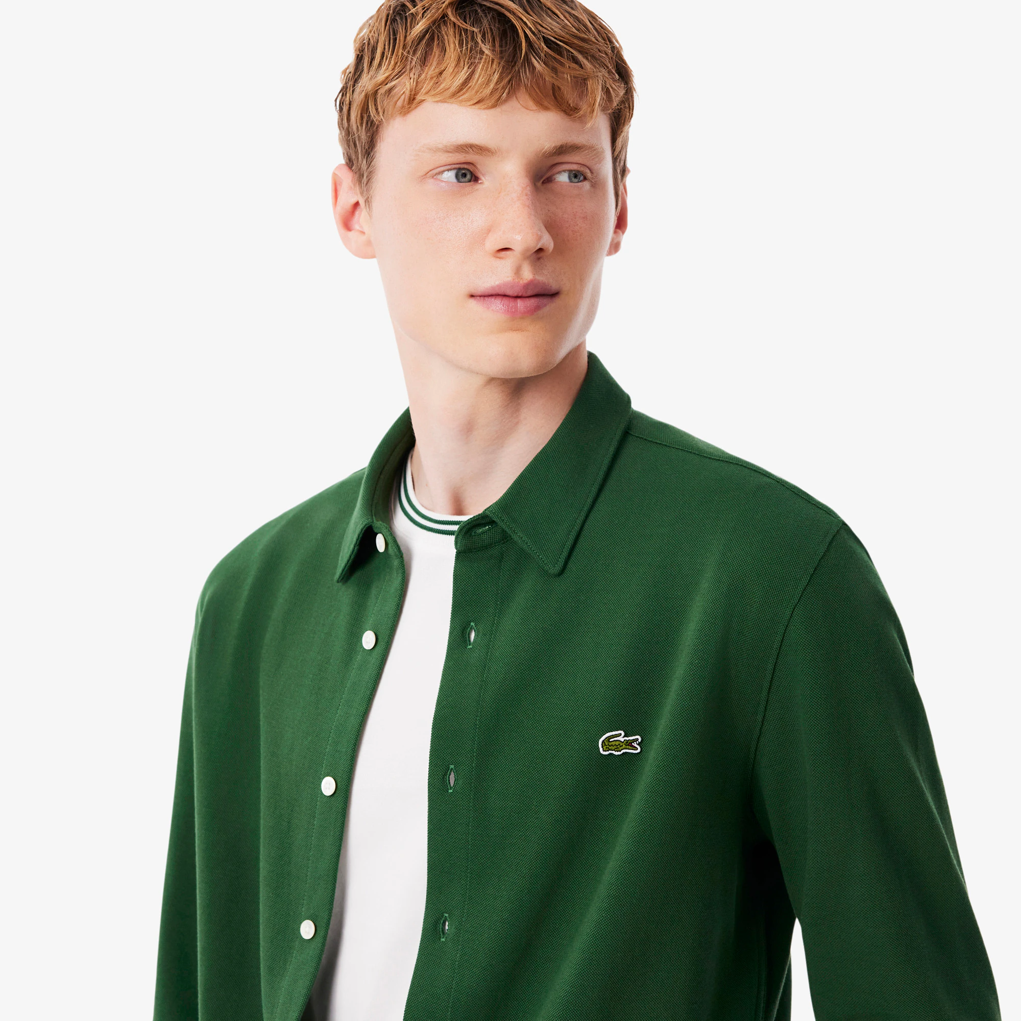 Men's Slim Fit Cotton Piqué Shirt