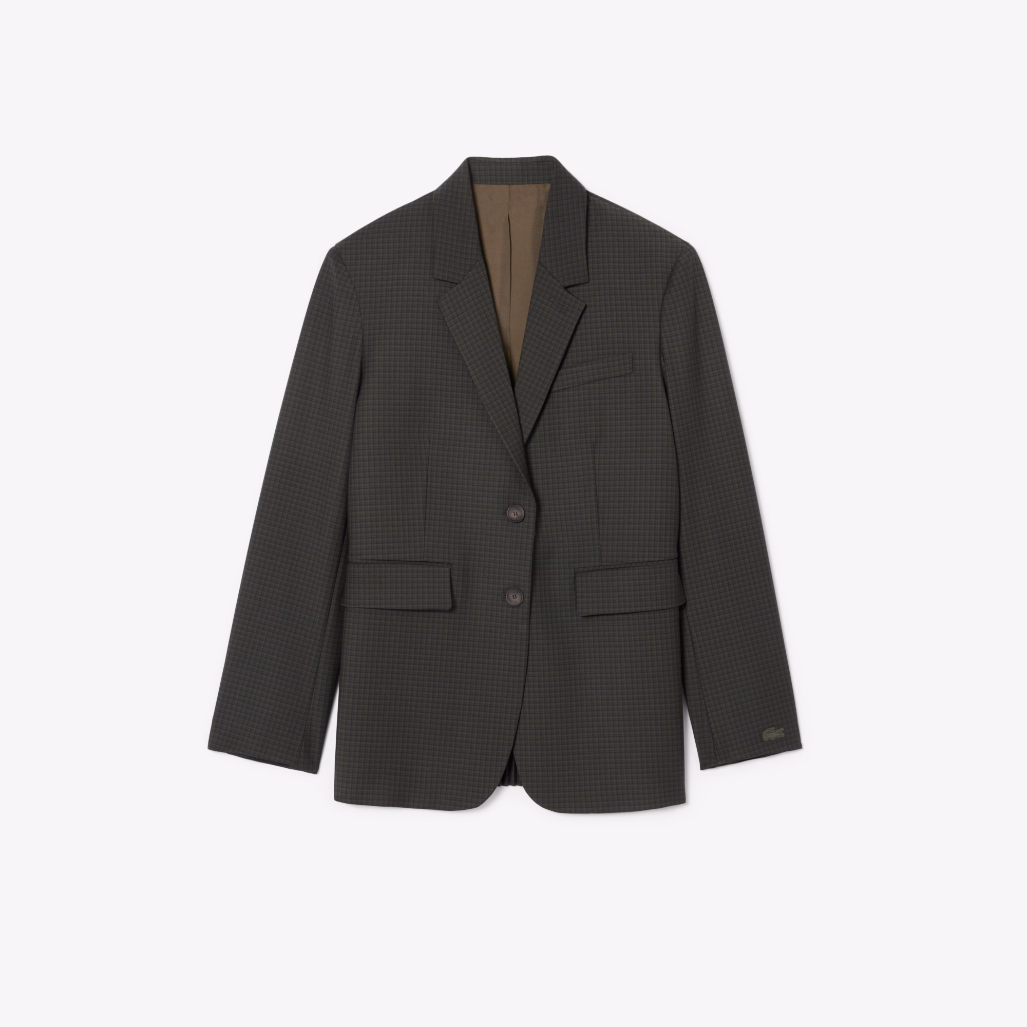 Women's Wool Blend Checked Blazer