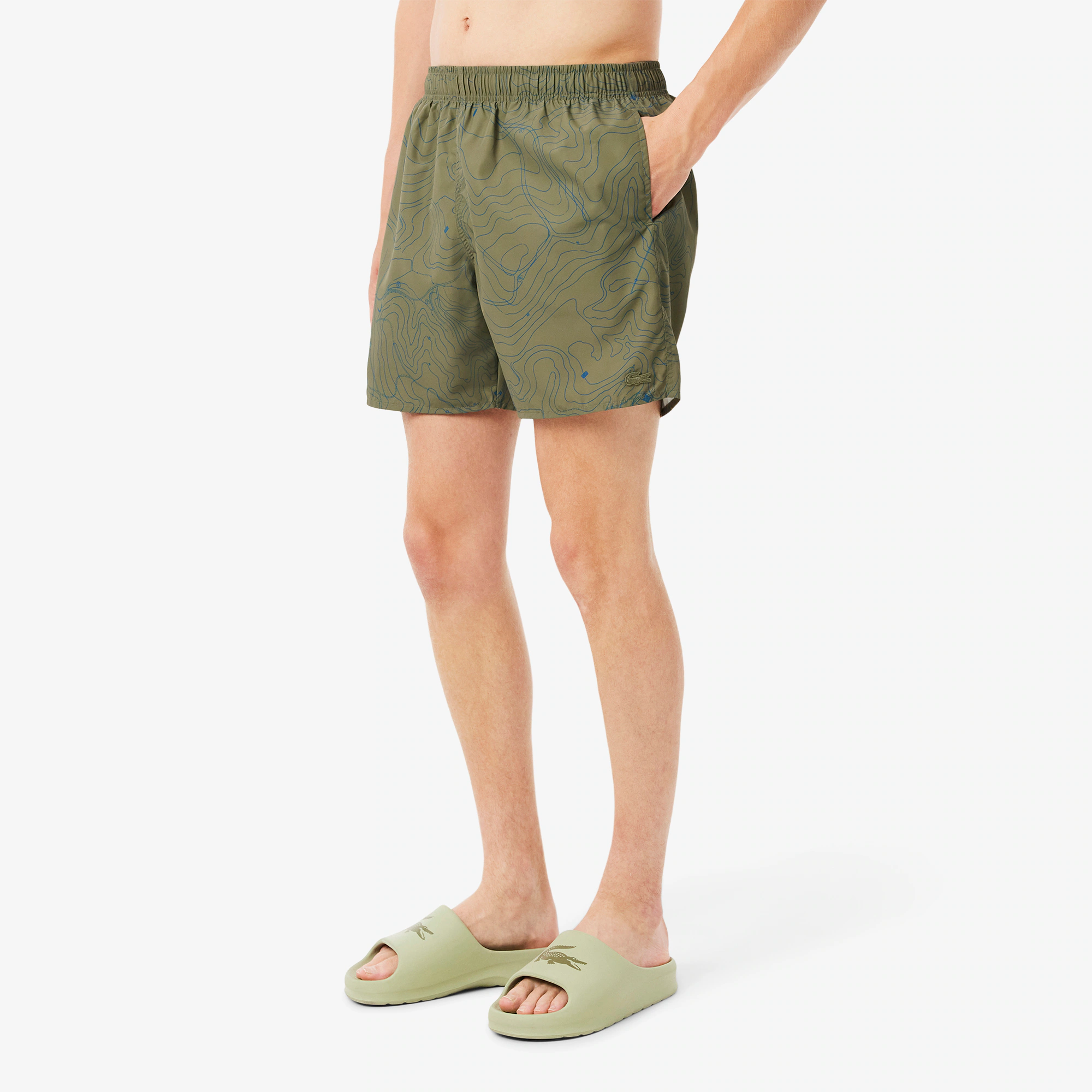 Men's Mid-Length Print Swim Trunks