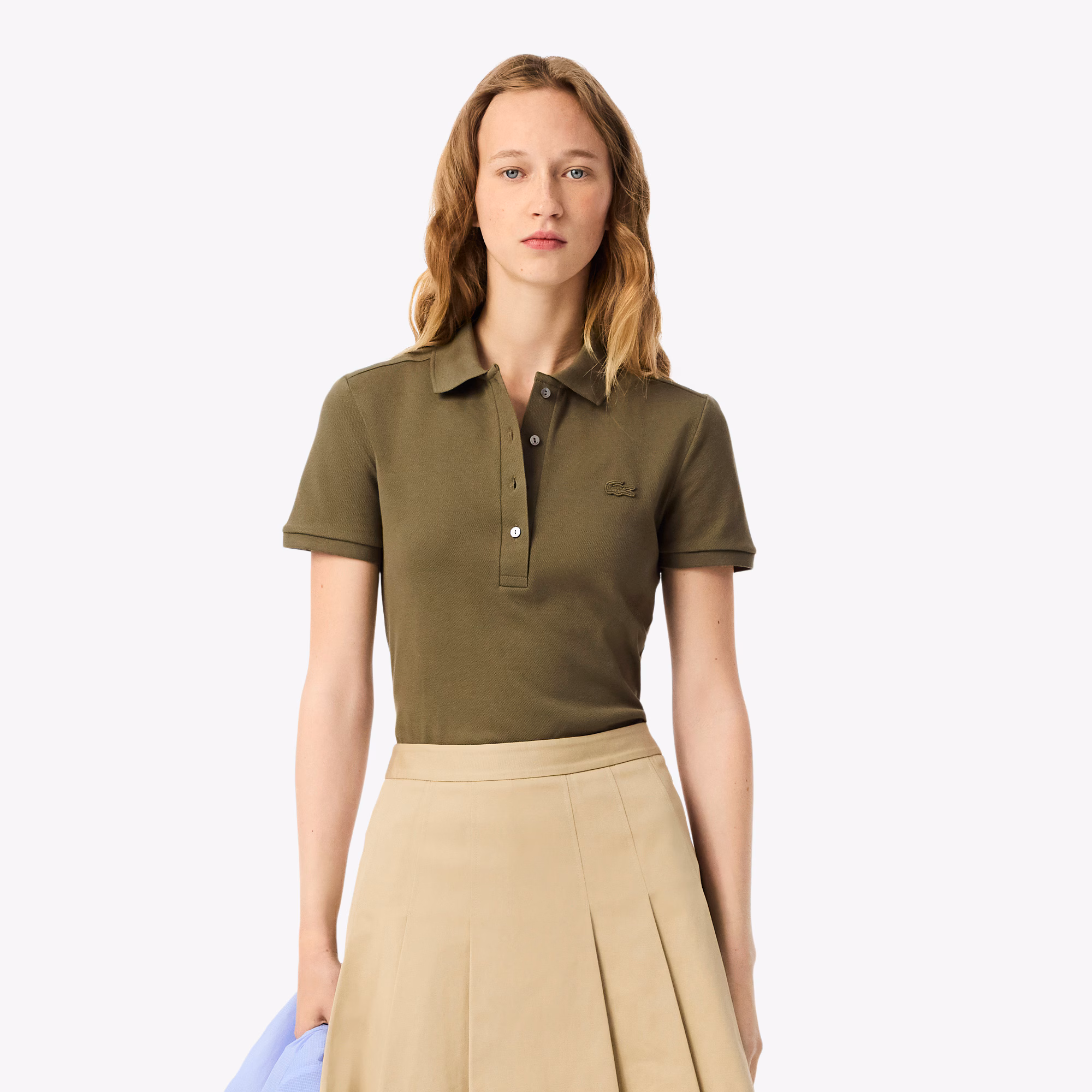 Women's L.12.D Slim Fit Stretch Mini Piqué Polo