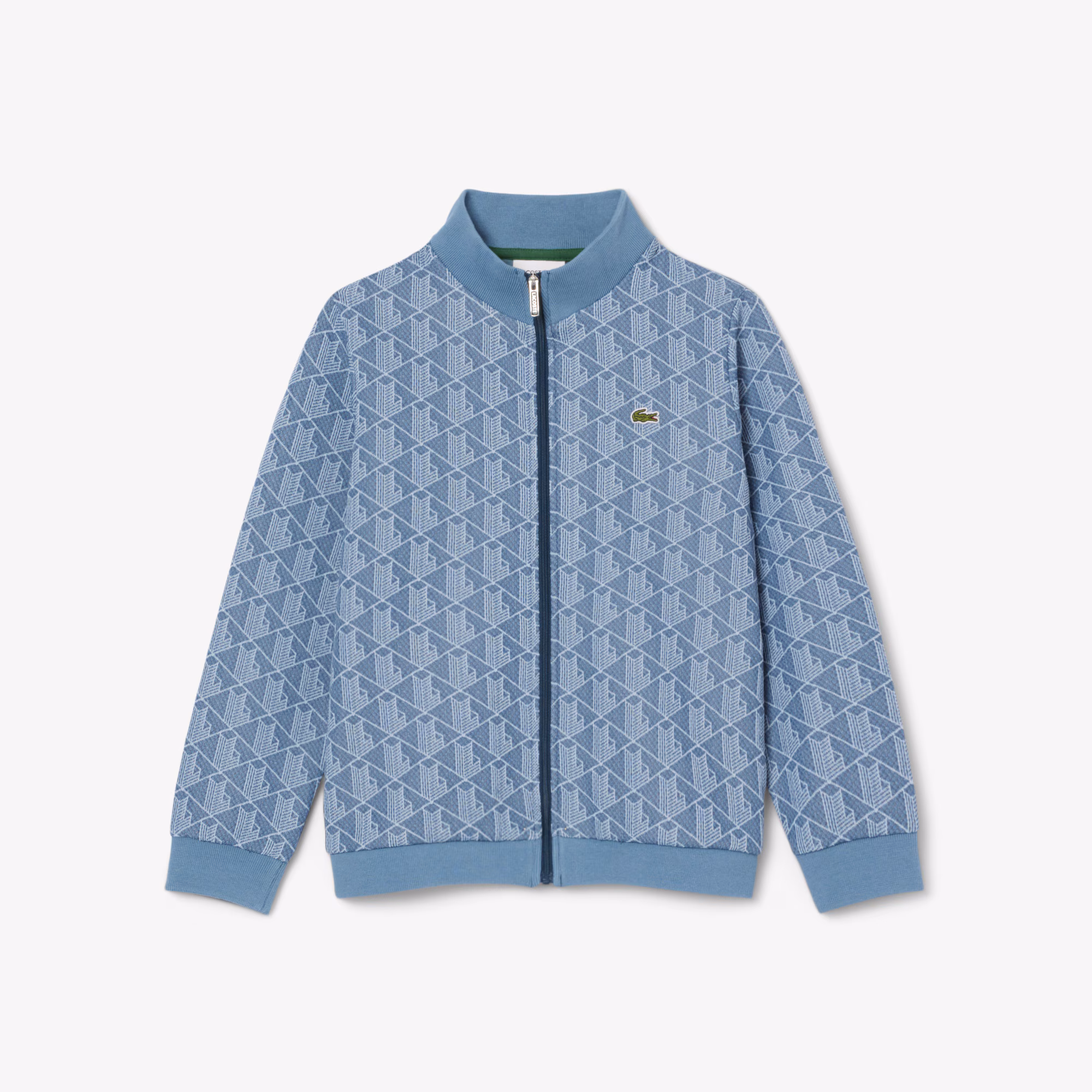 Kids' High-Neck Zip-Up Paris Monogram Sweatshirt