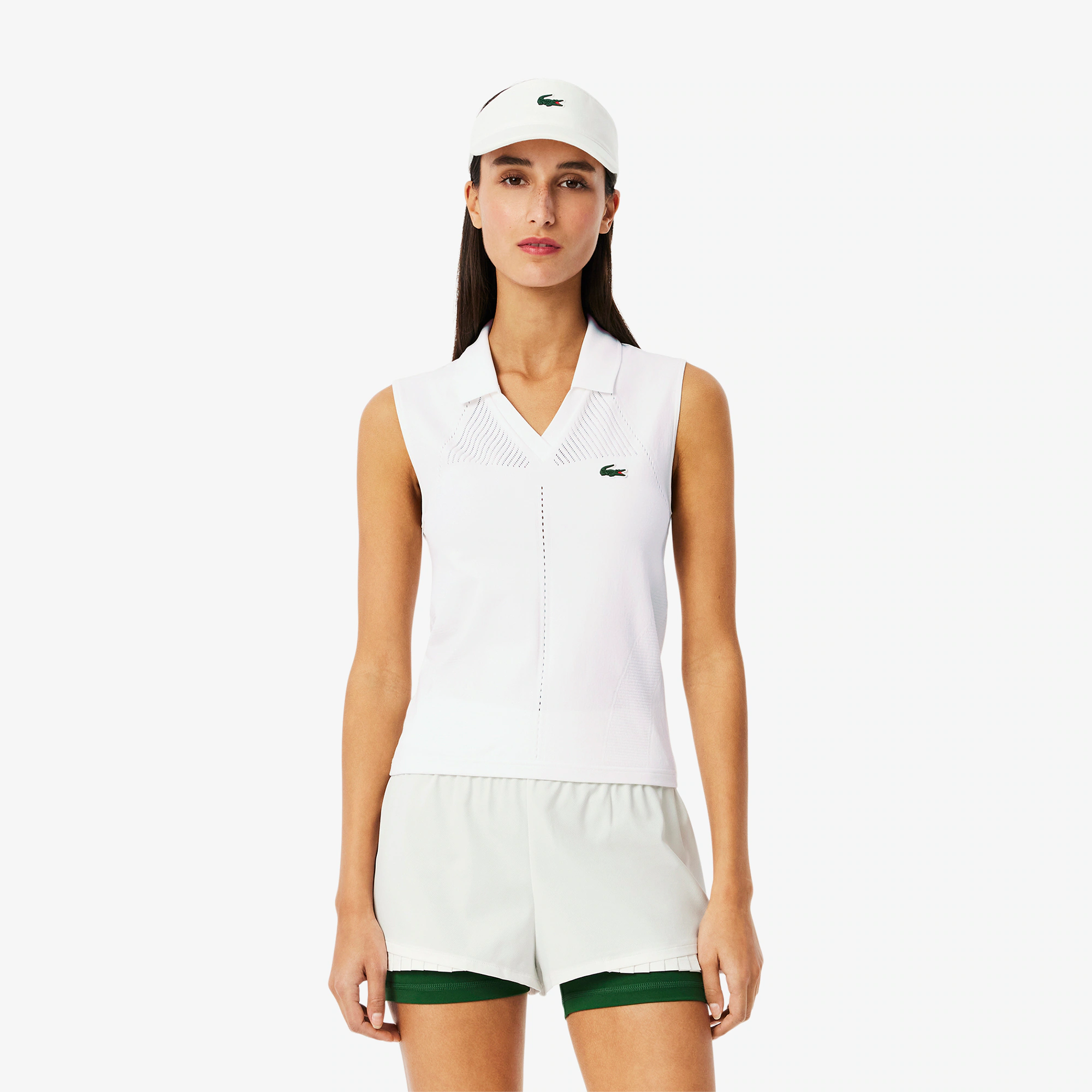 Women's Sleeveless Stretch Knit Tennis Polo