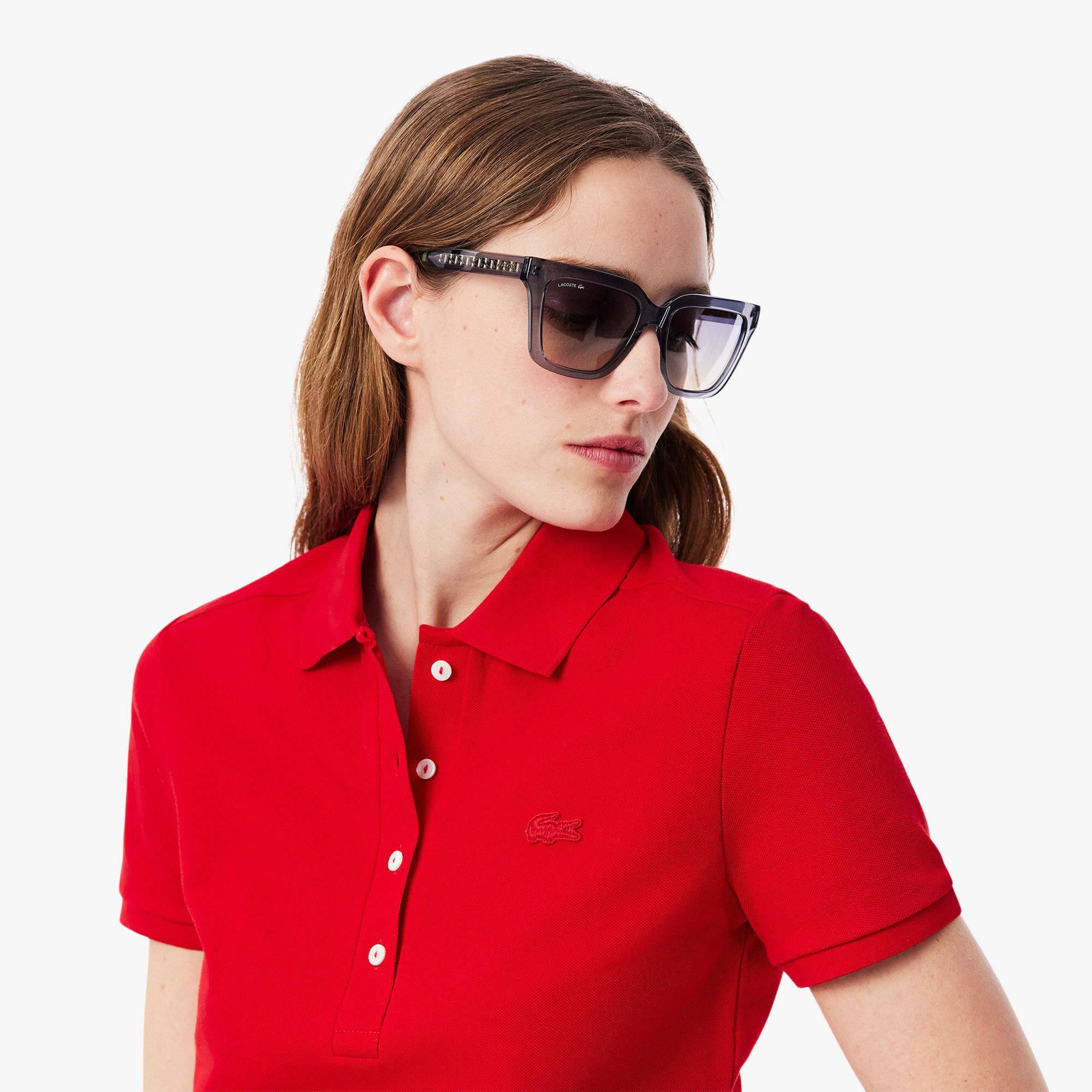 Women's L.12.D Slim Fit Stretch Mini Piqué Polo