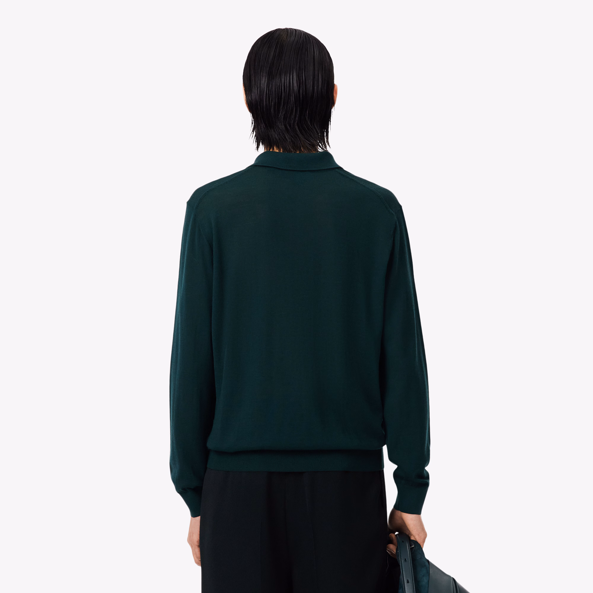 Runway Polo Collar Merino Wool Sweater