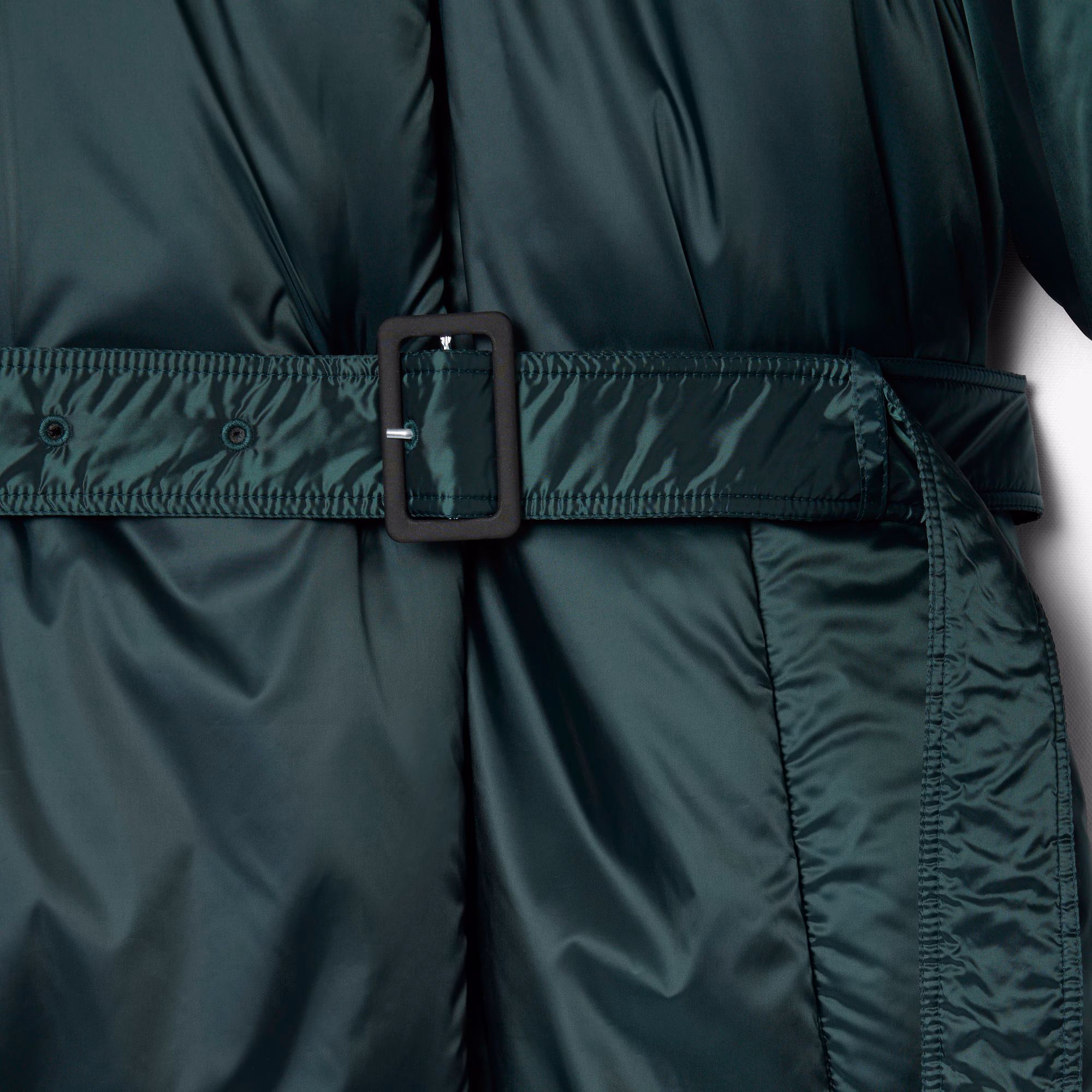 Runway Long Iridescent Puffed Jacket