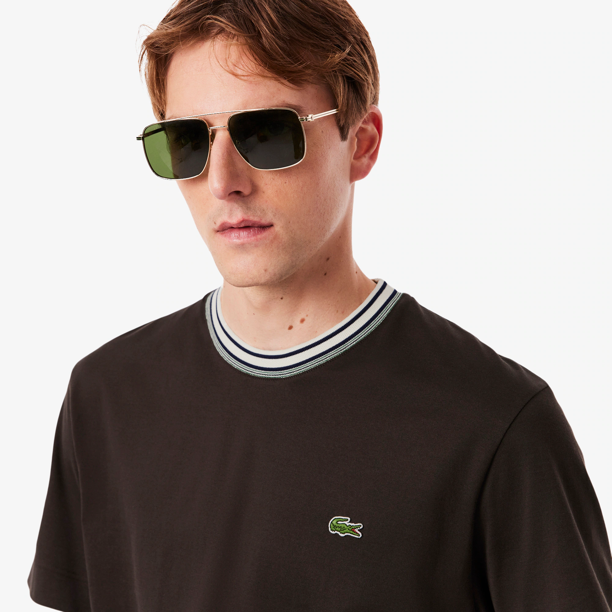 Men's Made In France Stripe Neck T-Shirt