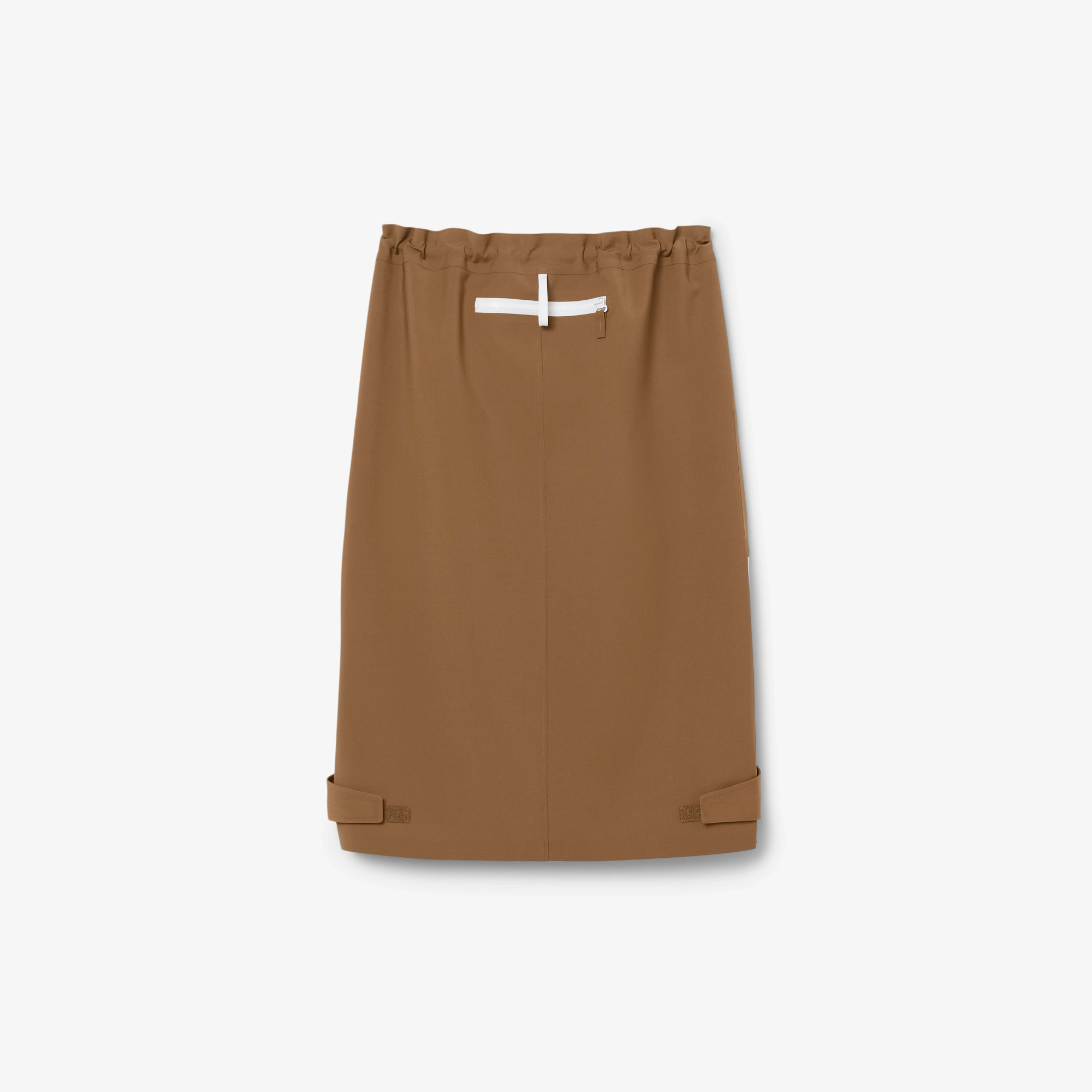 Runway Wool Blend Cargo Skirt